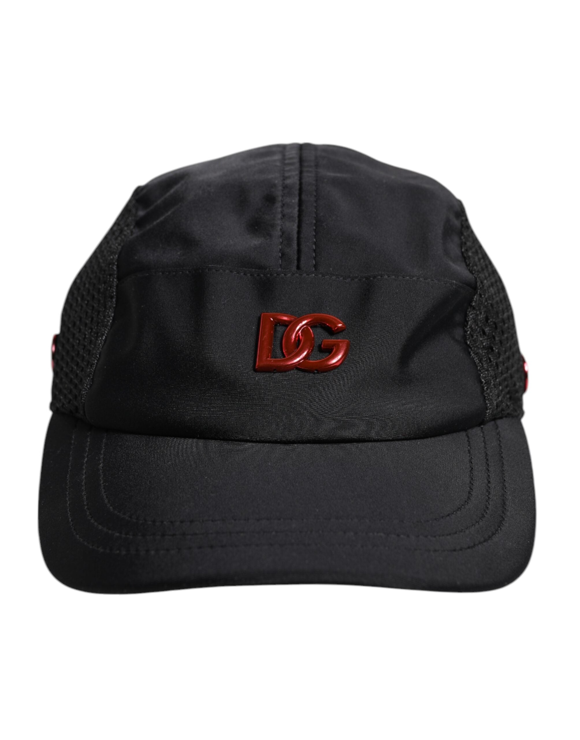 Dolce & Gabbana Black Nylon Logo 6 Panels Baseball Cap