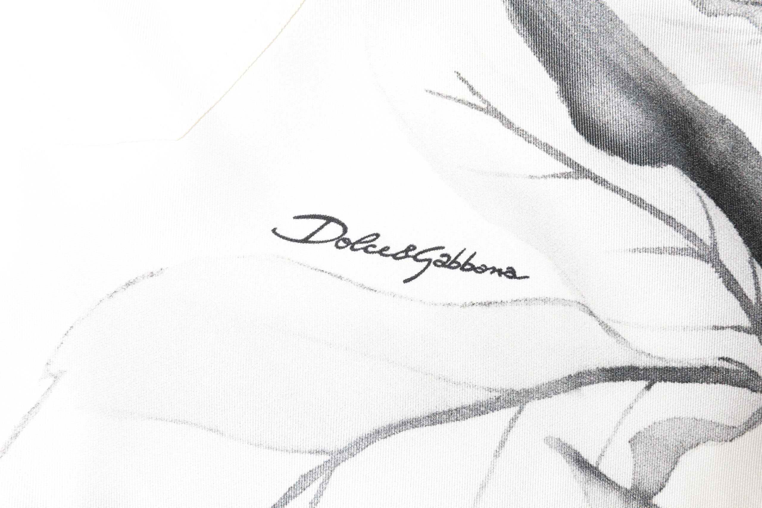 Dolce & Gabbana Ivory Silk Long Sleeves Men Casual Shirt