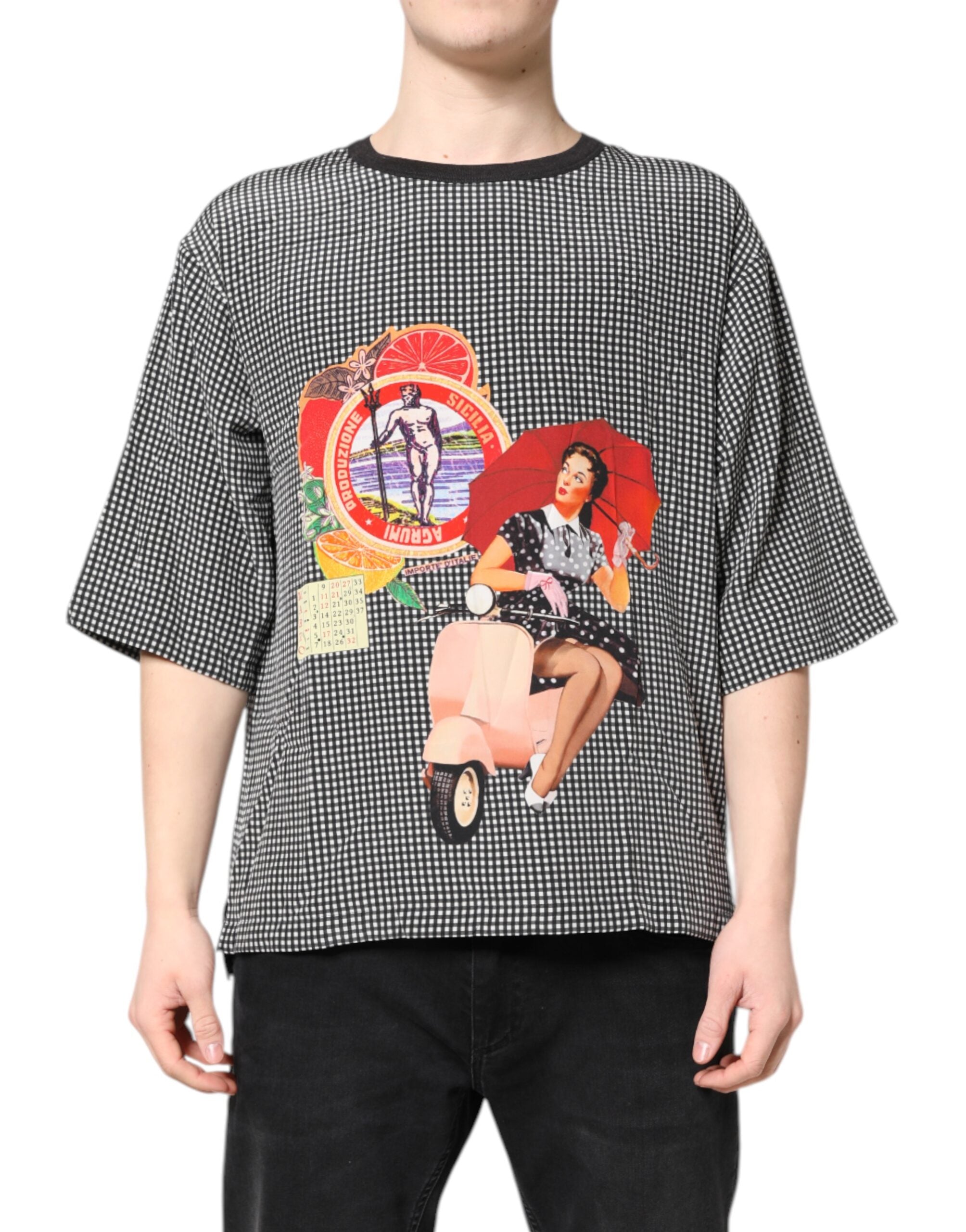 Dolce & Gabbana Black Graphic Print Short Sleeve T-shirt