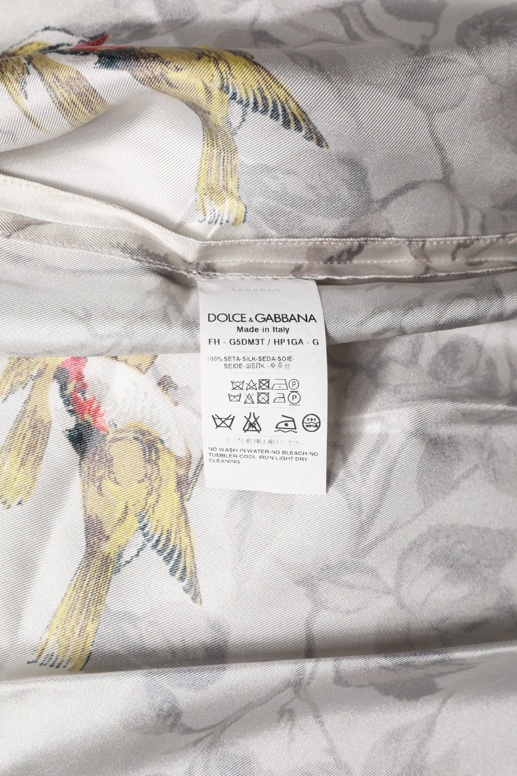 Dolce & Gabbana Multicolor Silk Printed Button Down Shirt