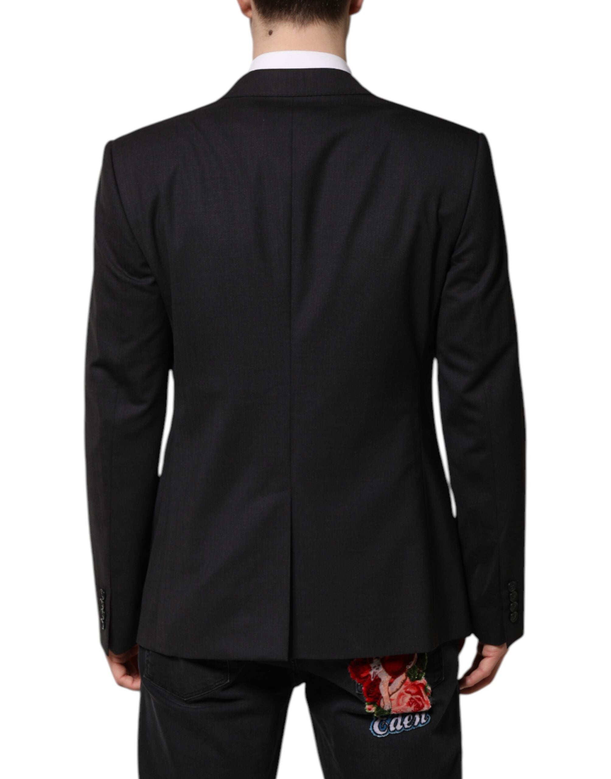 Dolce & Gabbana Dark Gray MARTINI Single Breasted Jacket