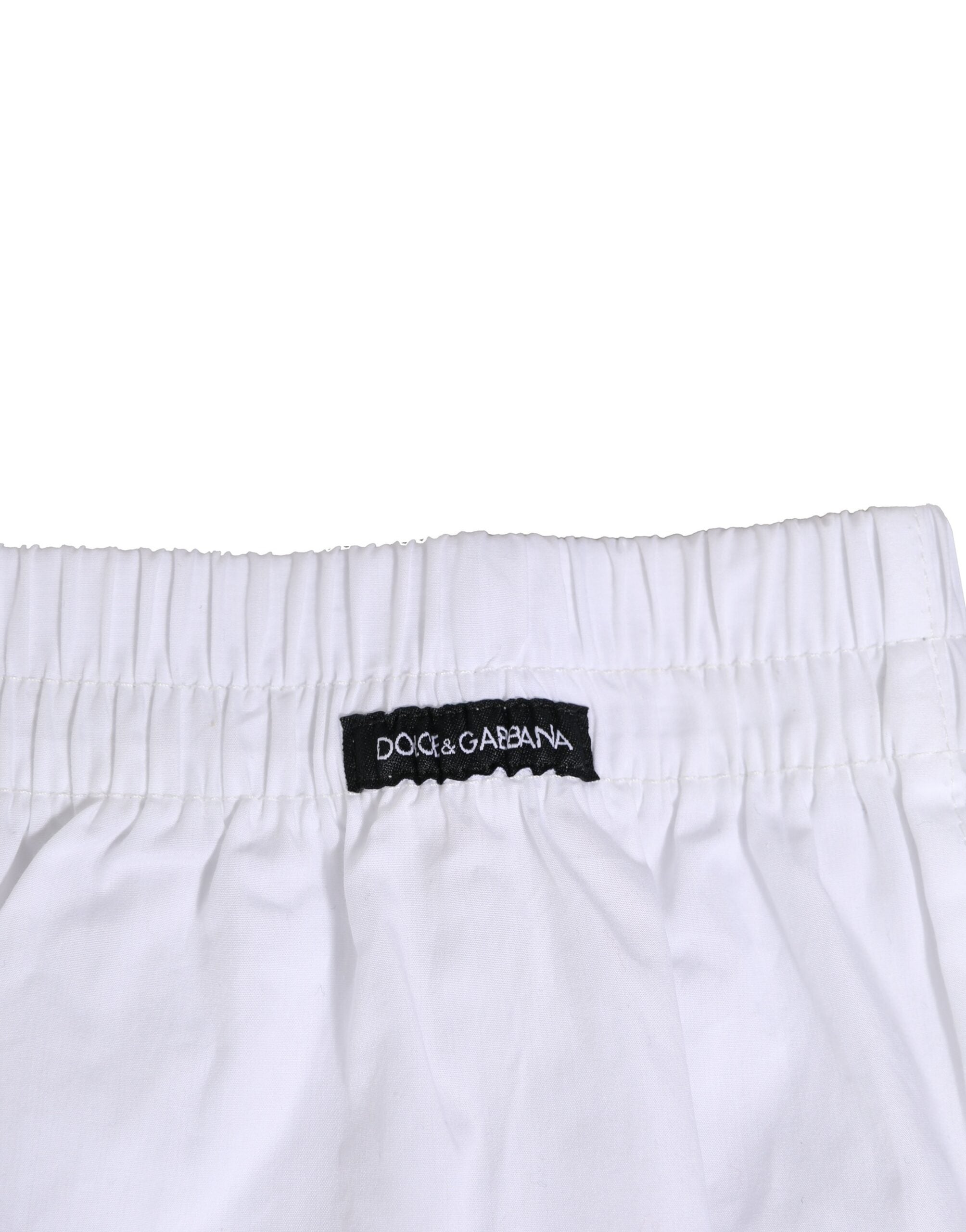 Dolce & Gabbana White Cotton Regular Boxer Shorts Underwear