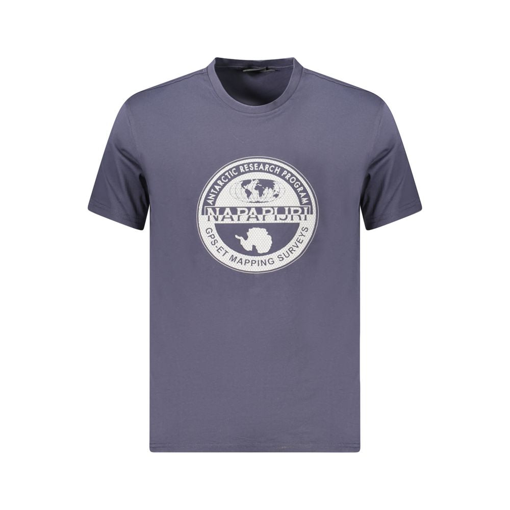 Napapijri Blue Cotton Men T-Shirt