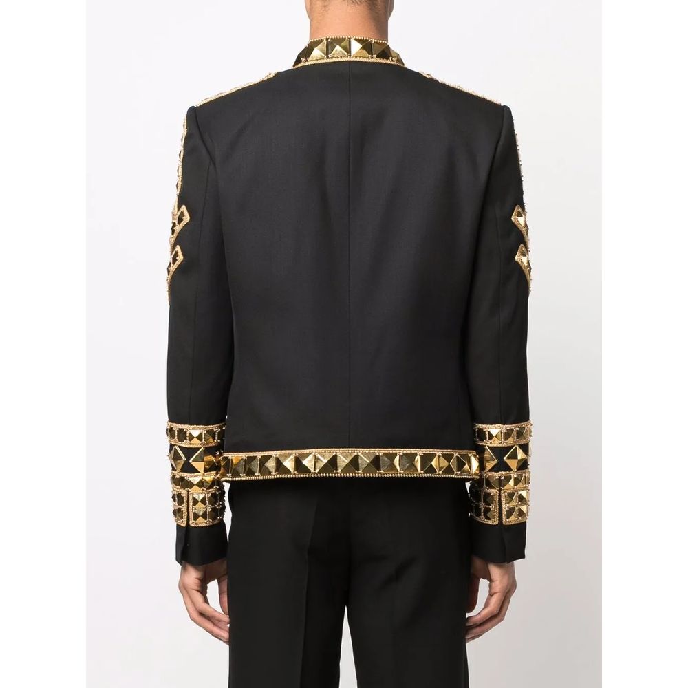 Balmain Black Acetate Men's Blazer