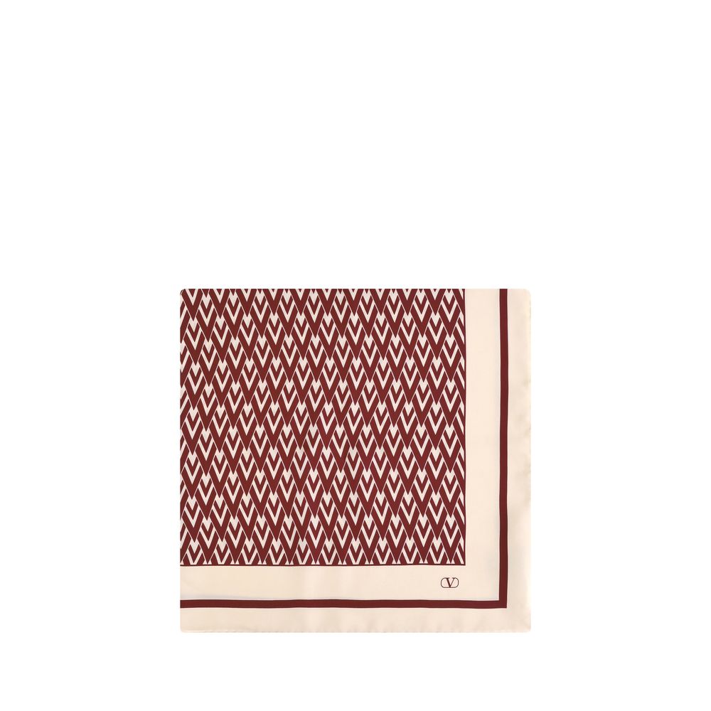 Valentino Garavani Red Silk Scarf