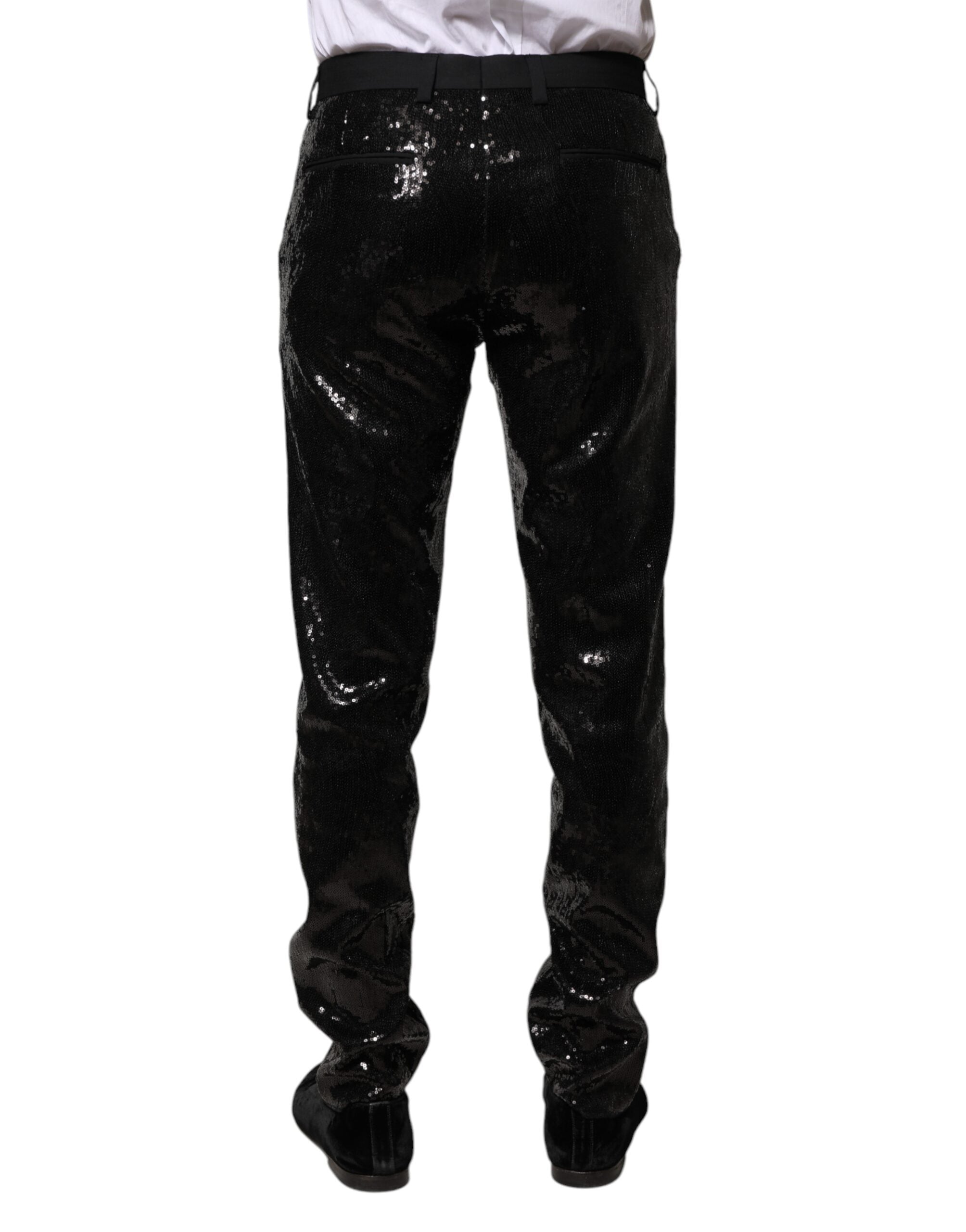 Dolce & Gabbana Black Sequined Embellishment Pants