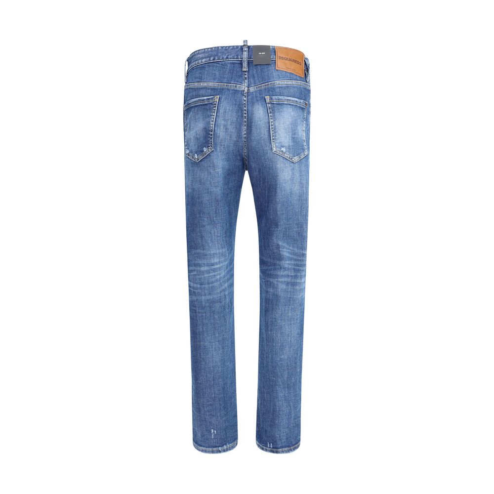 Dsquared² Blue Cotton Skinny Jeans