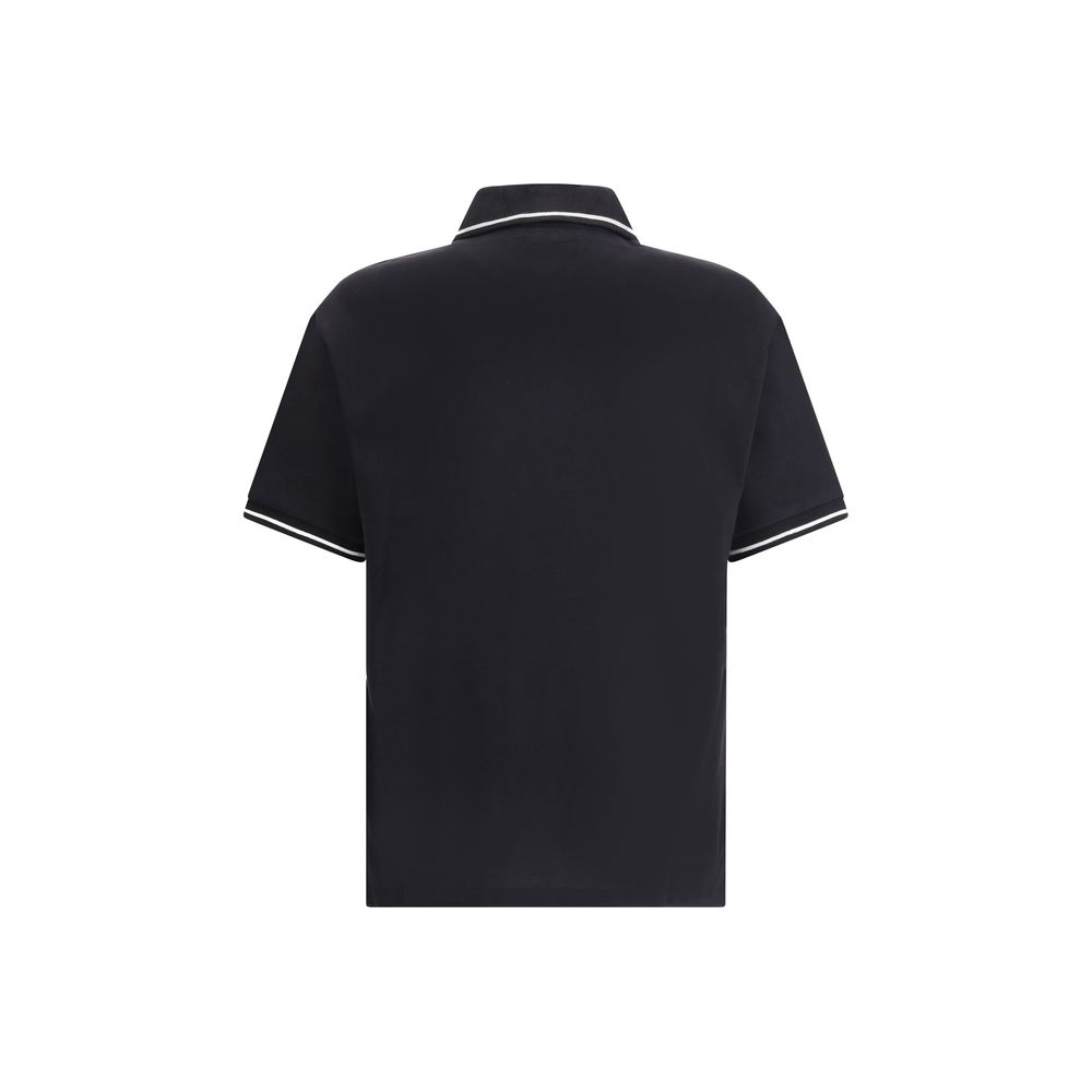 Amiri Black Cotton Polo Shirt