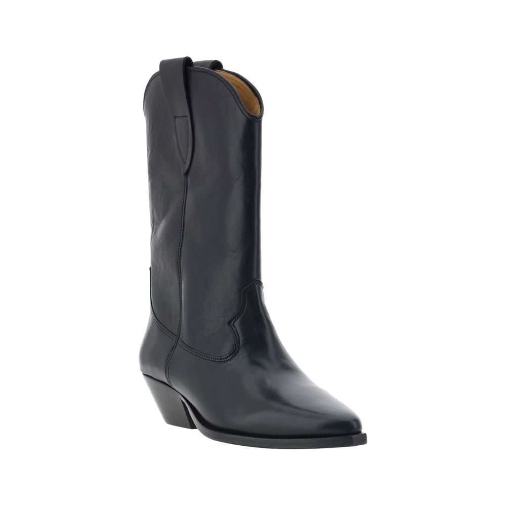 Isabel Marant Black Calf Leather Bos Taurus Ankle Boots
