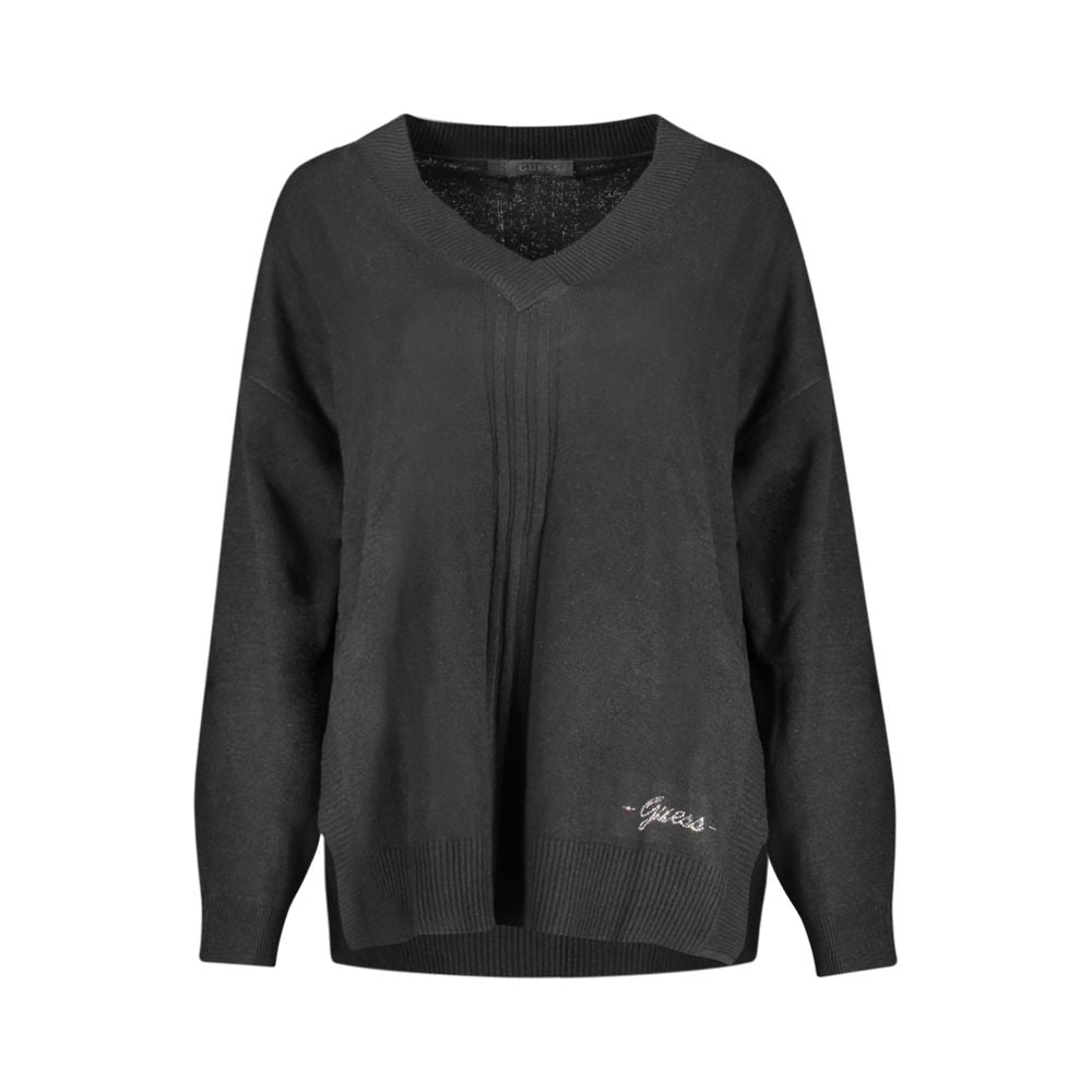 Guess Jeans Black Cotton Sweater