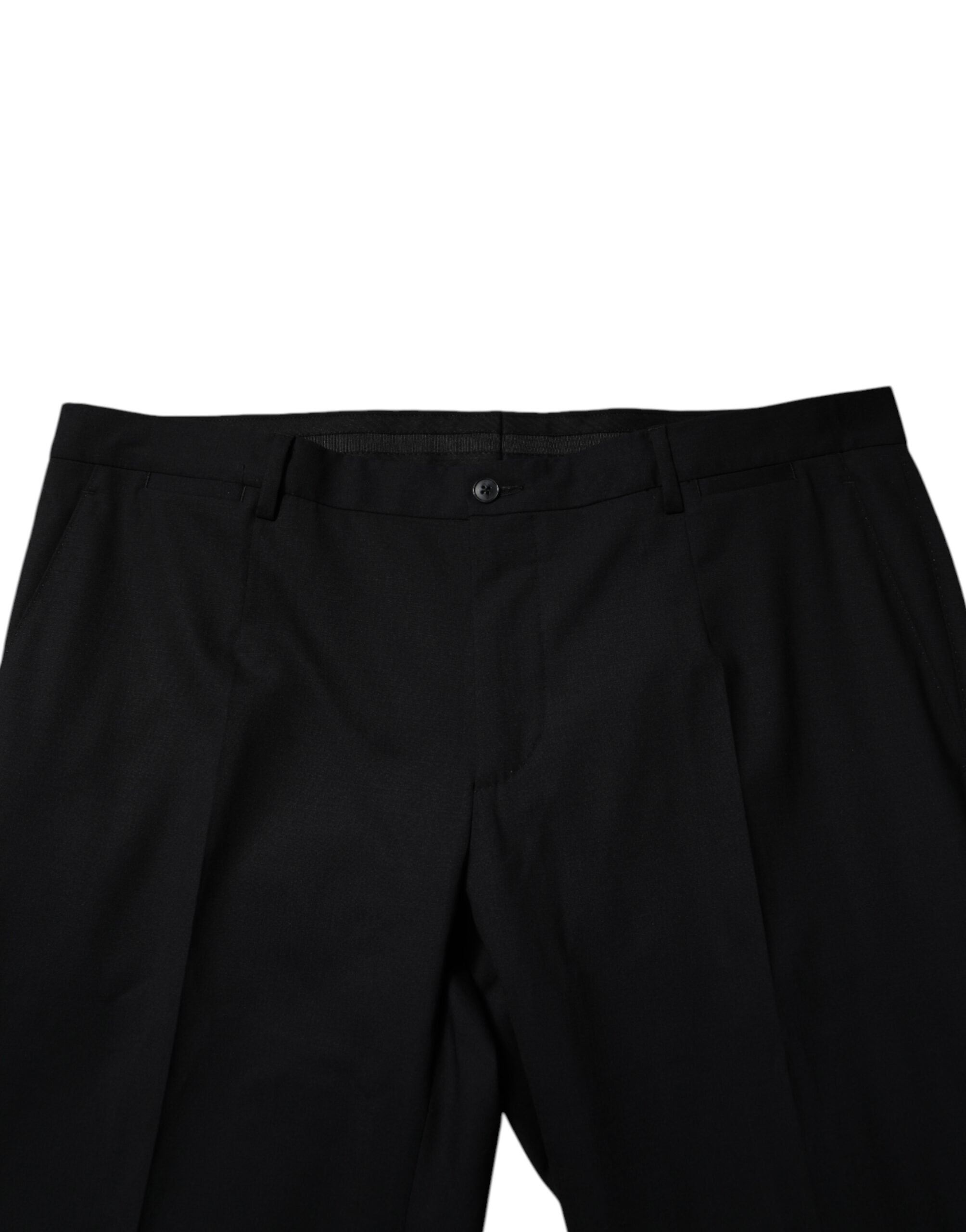 Dolce & Gabbana Black Wool Formal Dress Pants