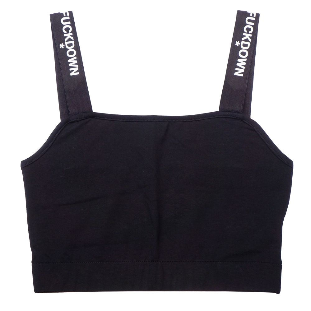 Comme Des Fuckdown Black Cotton Women Top