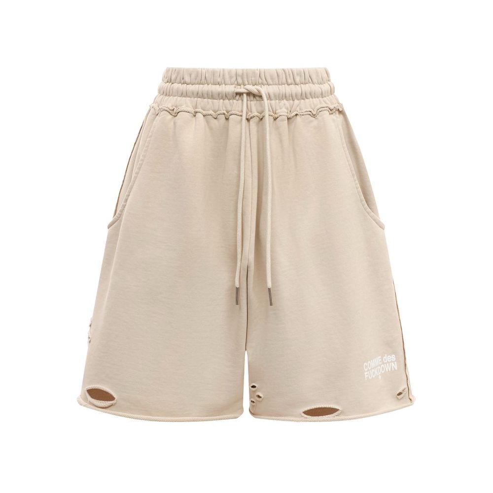 Comme Des Fuckdown Beige Cotton Short