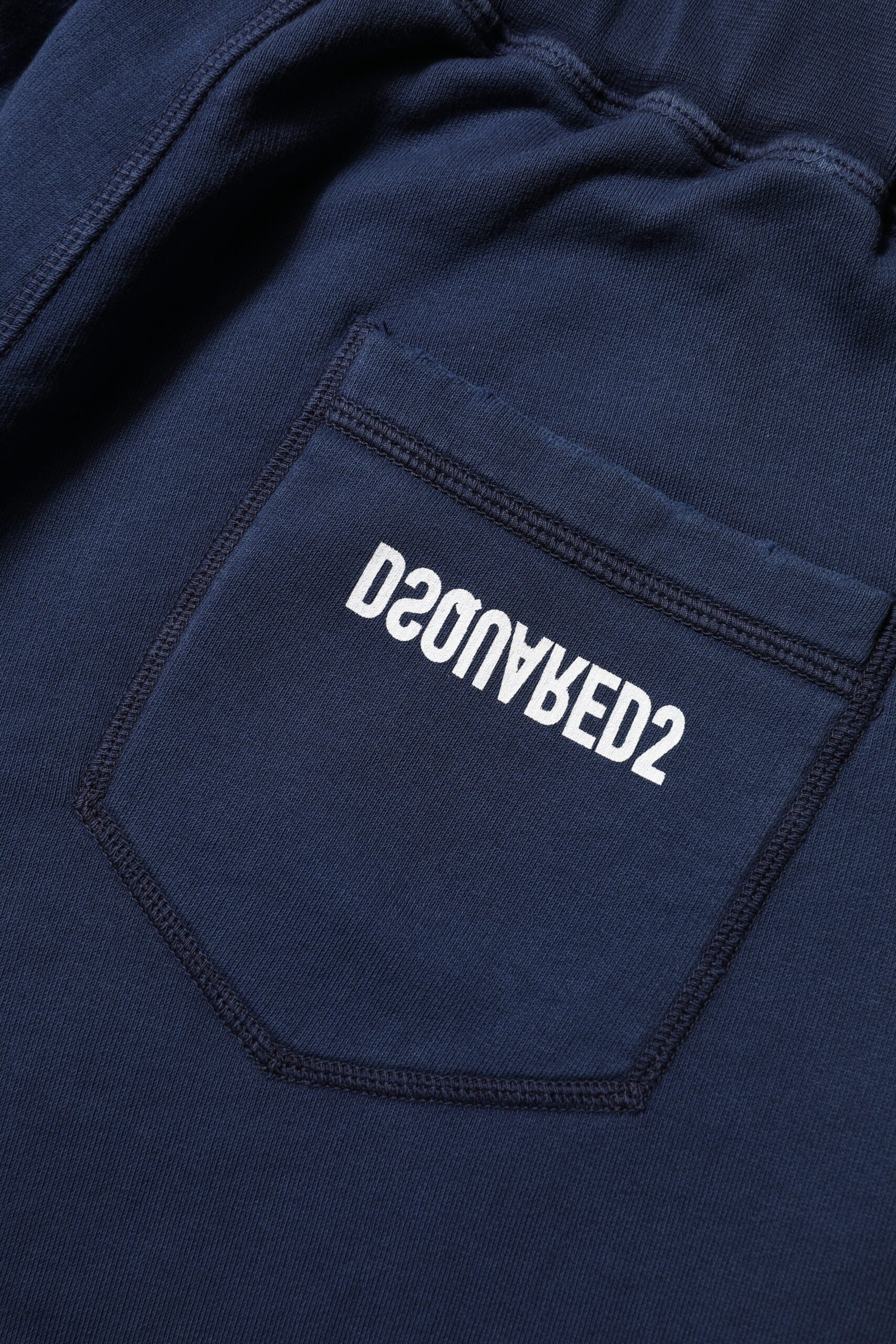 Dsquared² Blue Cotton Mid Waisted Jogger Pants