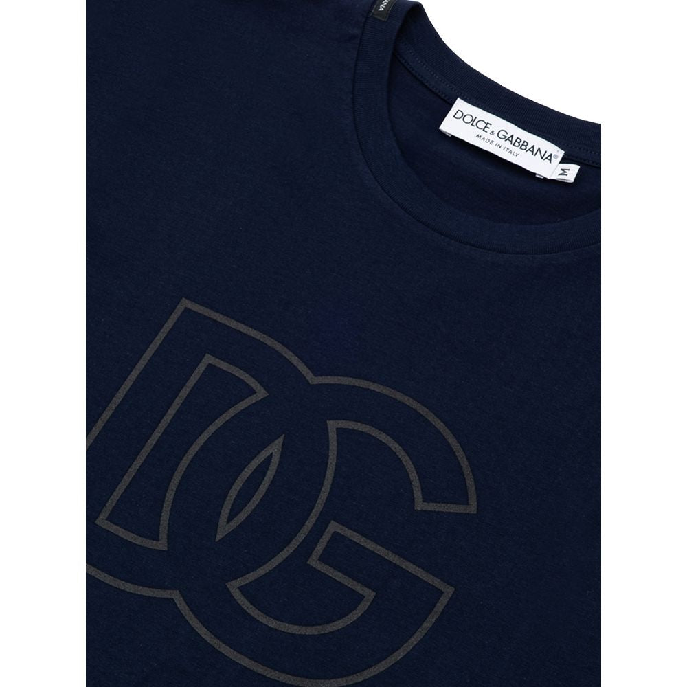 Dolce & Gabbana Blue Cotton T-Shirt