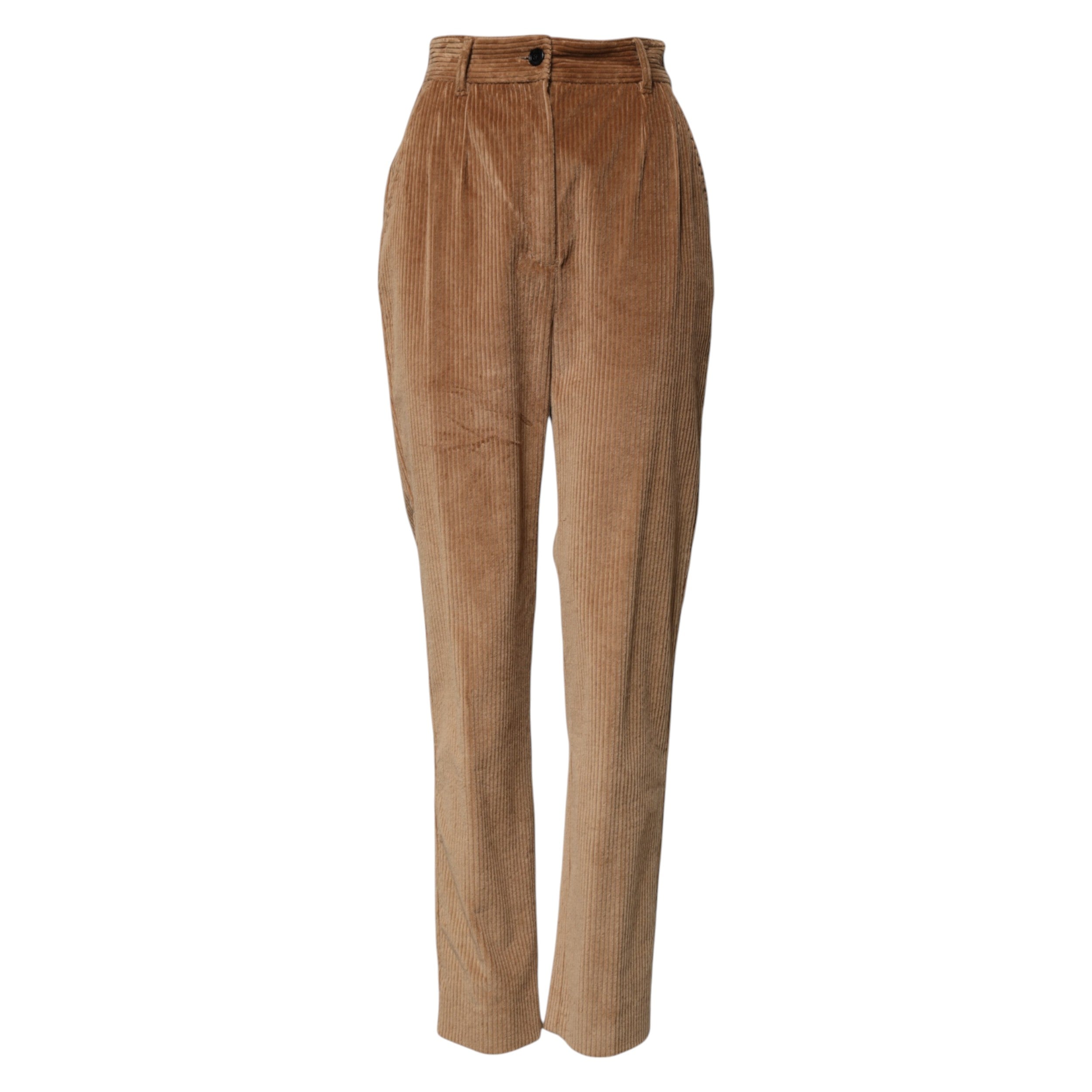 Dolce & Gabbana Brown Cotton Corduroy Tapered Pants