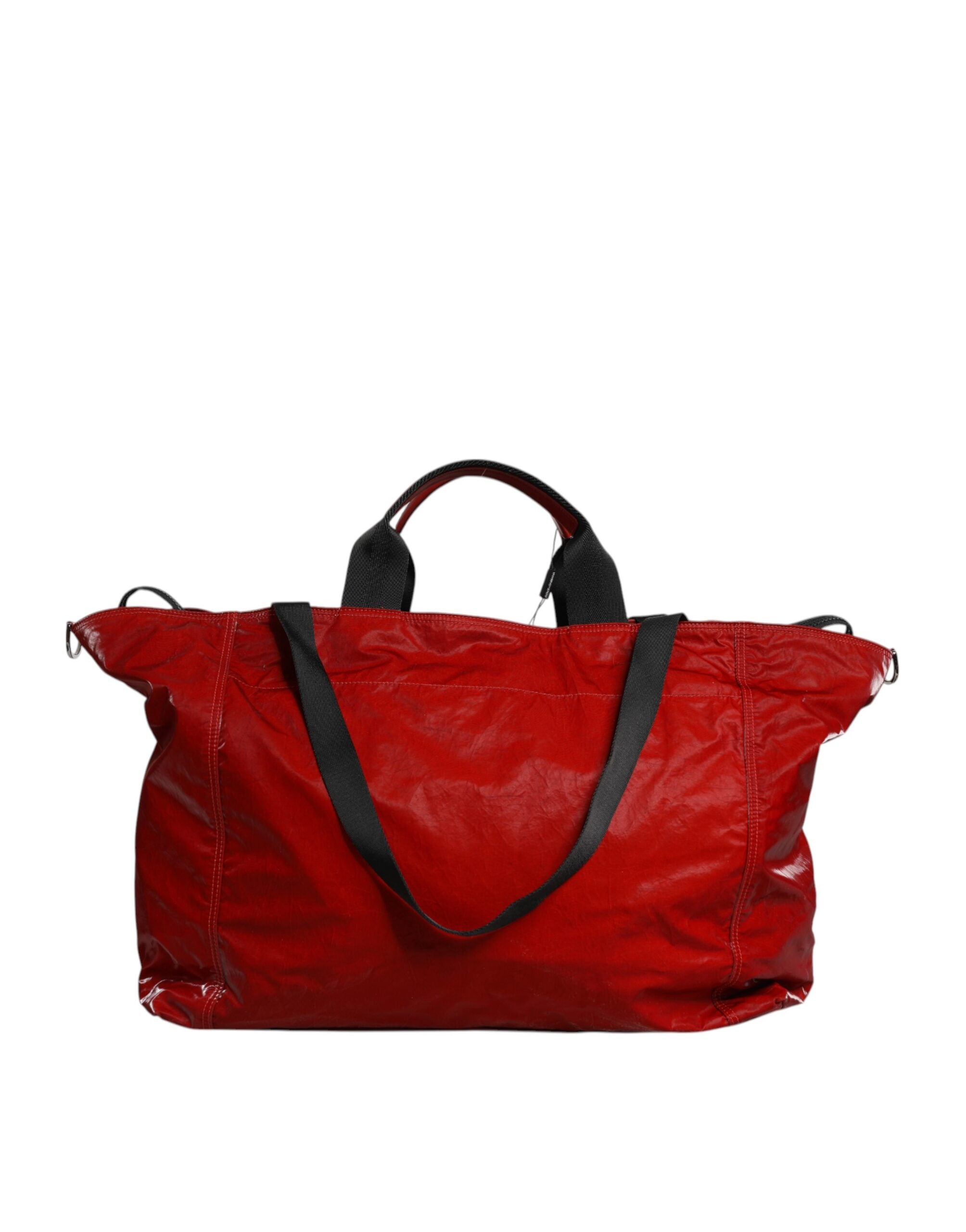 Dolce & Gabbana Red Nylon Hand Shoulder Duffel Travel Bag