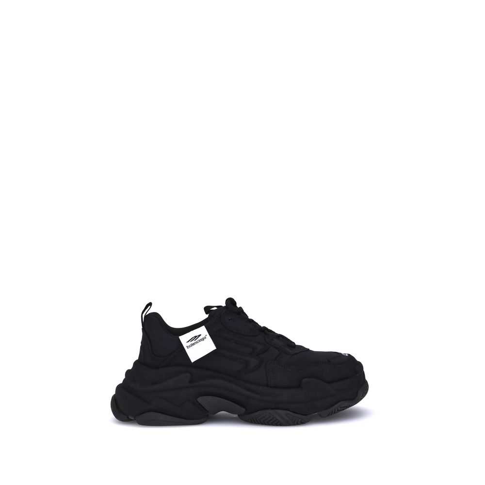 Balenciaga Black Fabric Chunky Sneakers