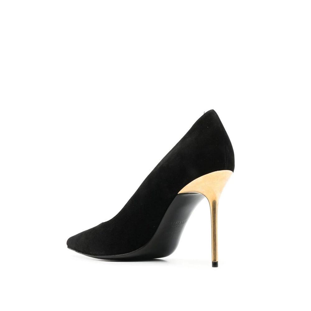 Balmain Black Leather High Heel Pumps