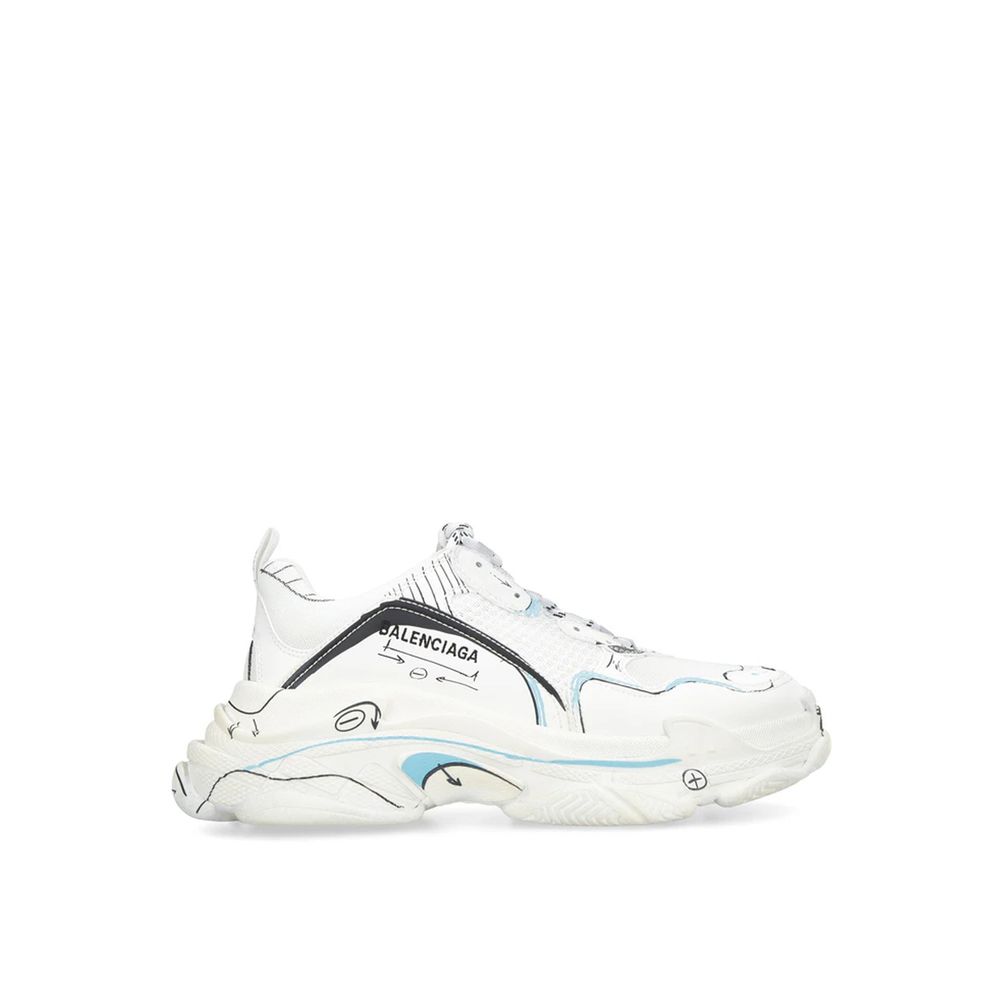 Balenciaga White Calfskin Chunky Sneakers