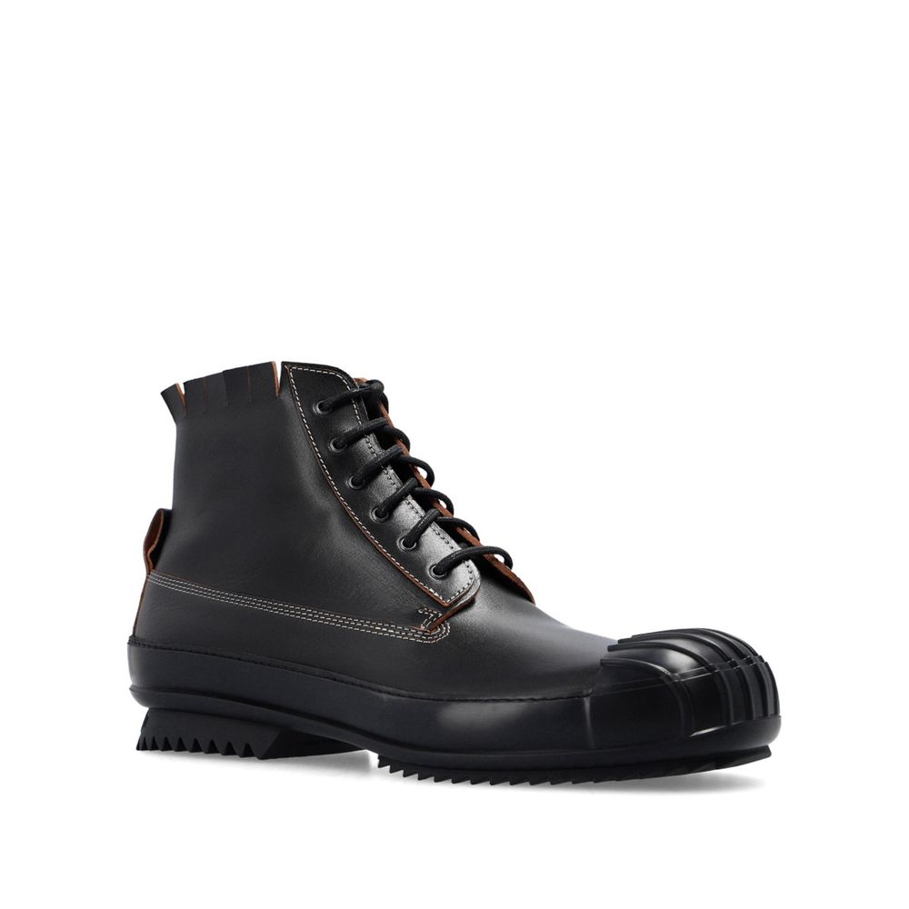 Maison Margiela Black Calfskin Lace-Up Boots