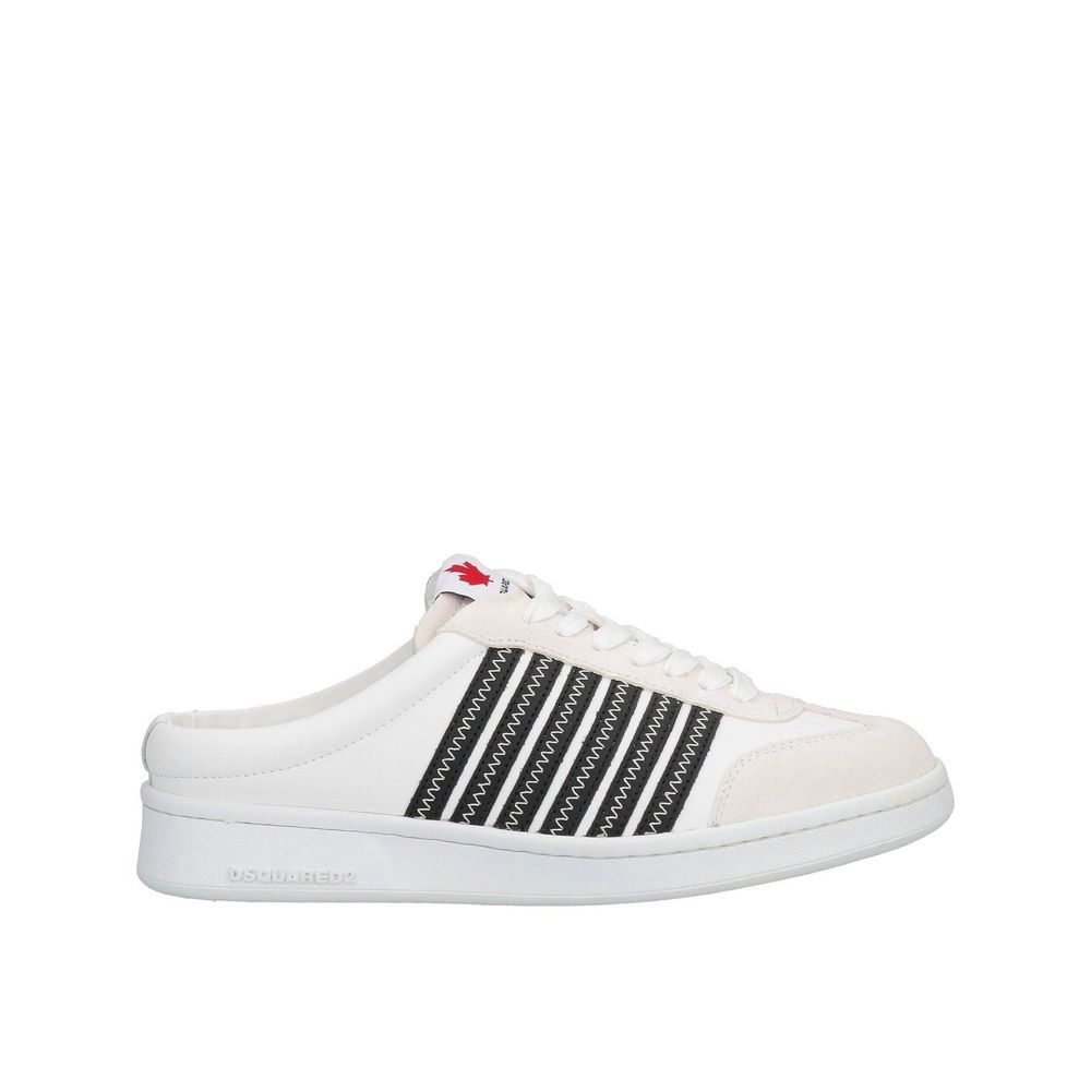 Dsquared² White Calfskin Low Top Sneakers