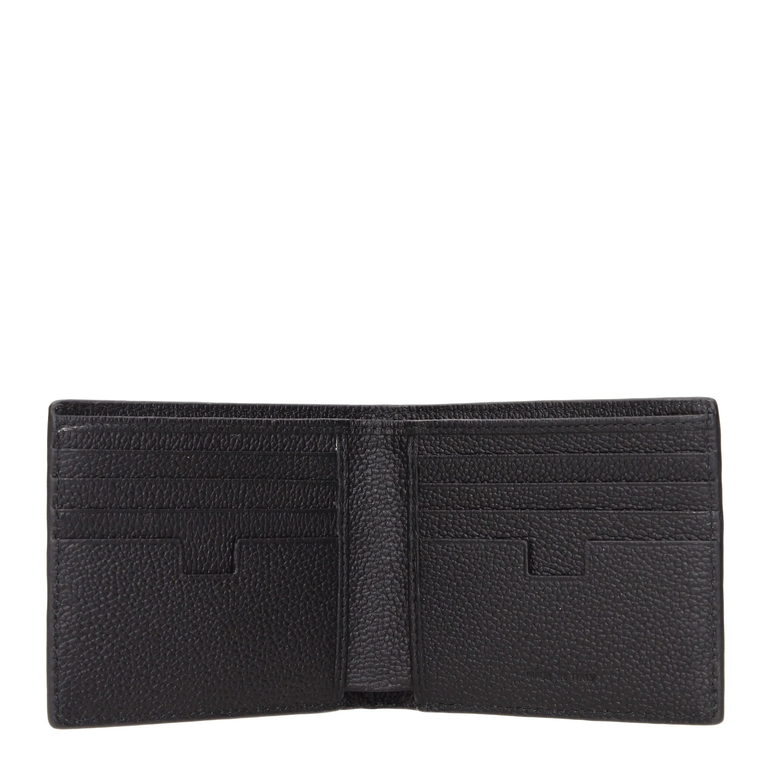 Testoni Black Leather Wallet