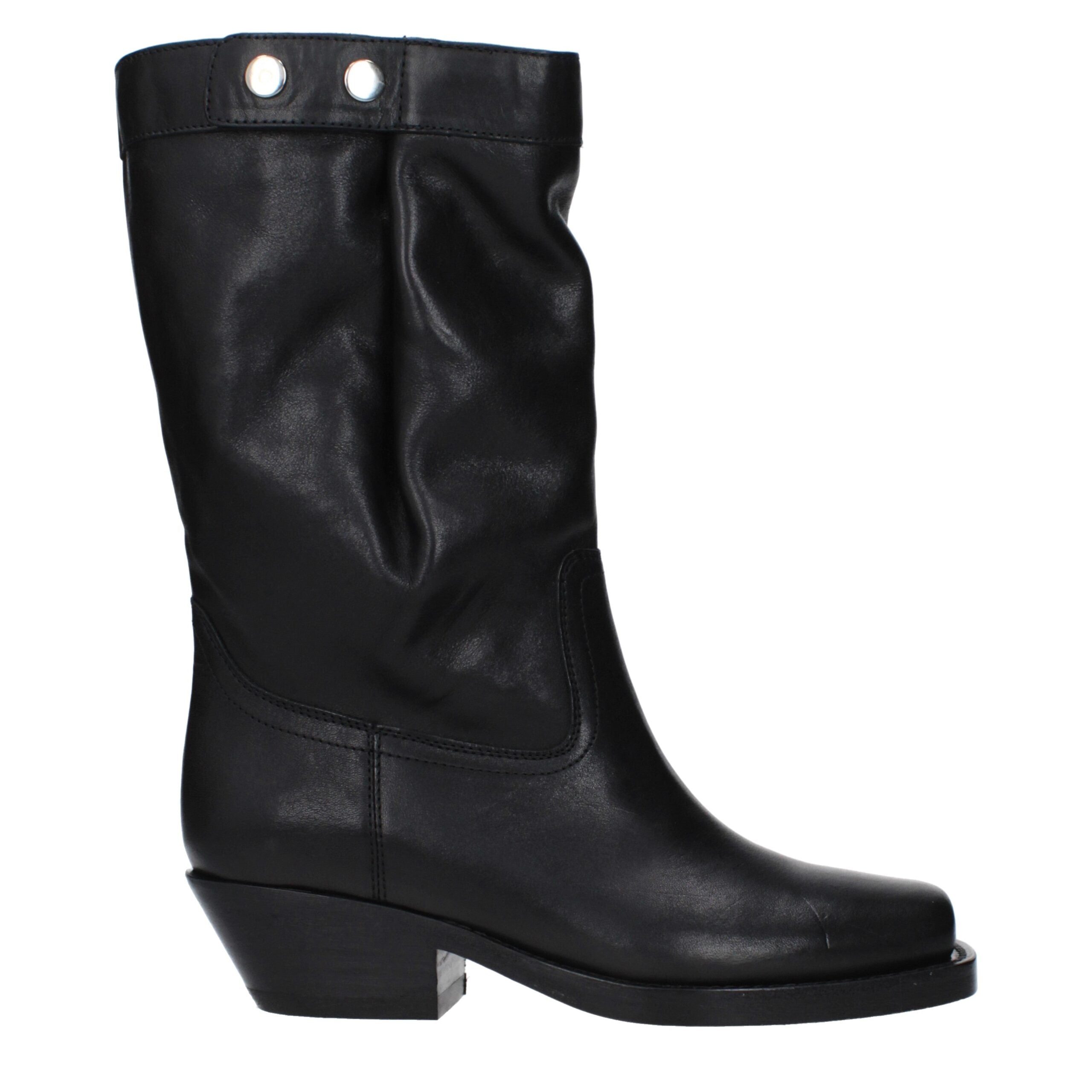 Isabel Marant Black Leather Ankle Boots