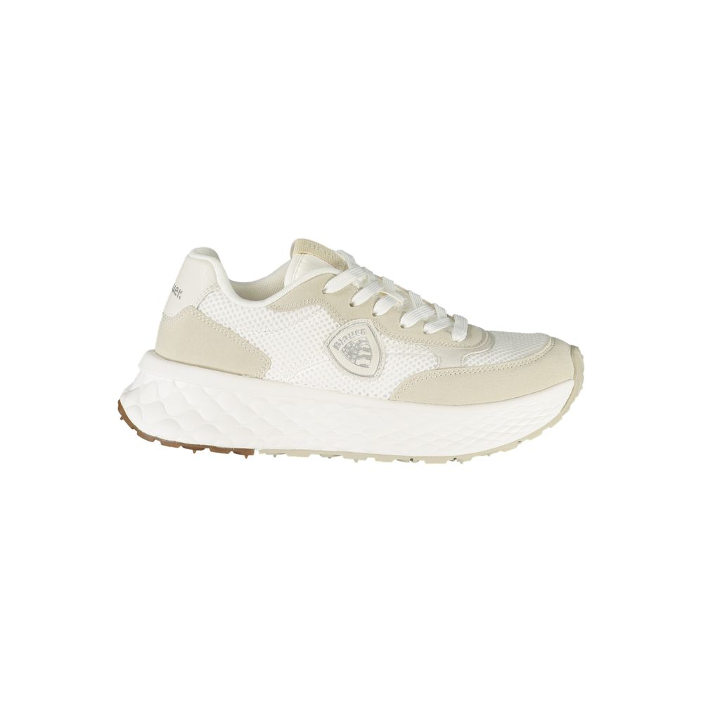 Blauer White Polyester Women Sneaker