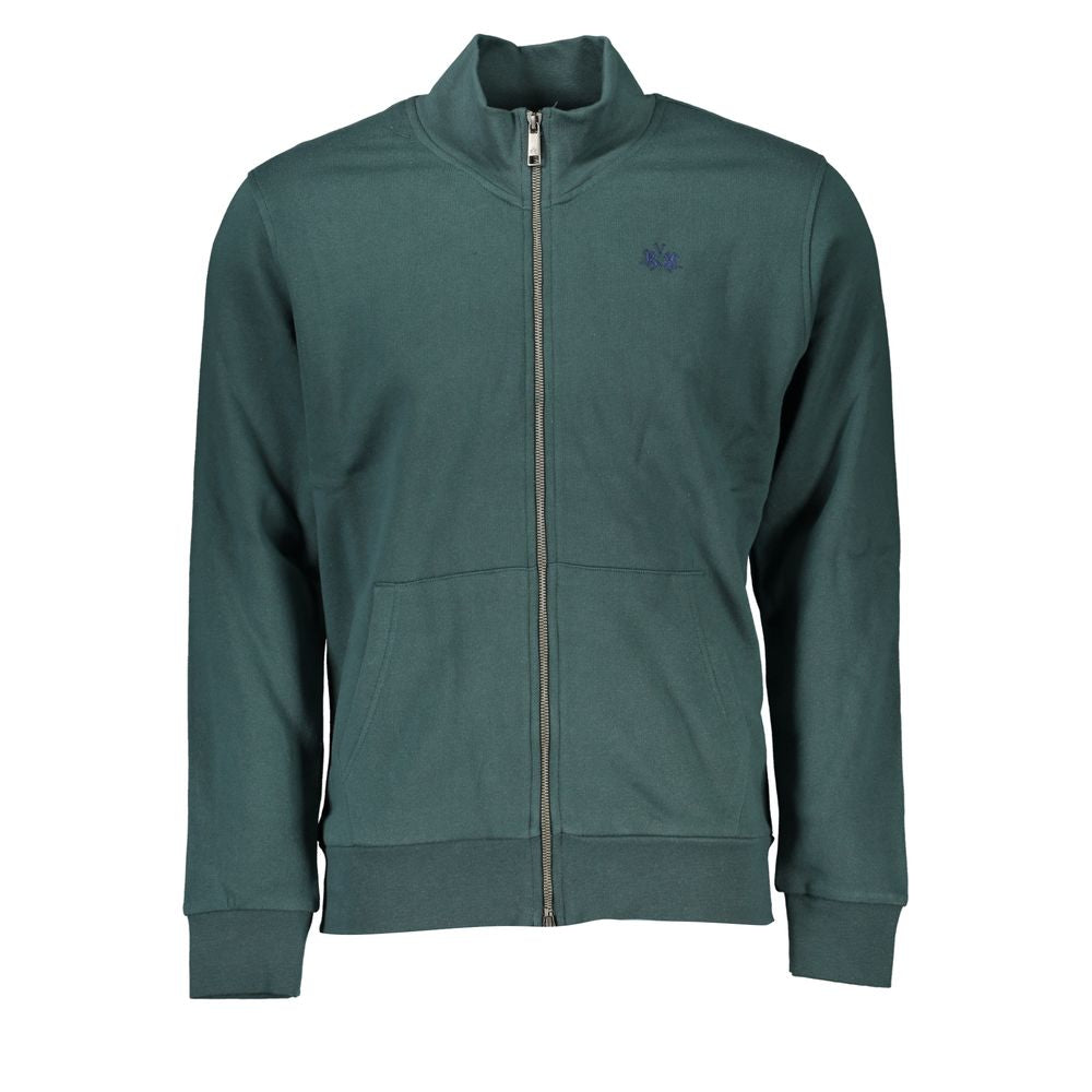 La Martina Green Cotton Men Sweater