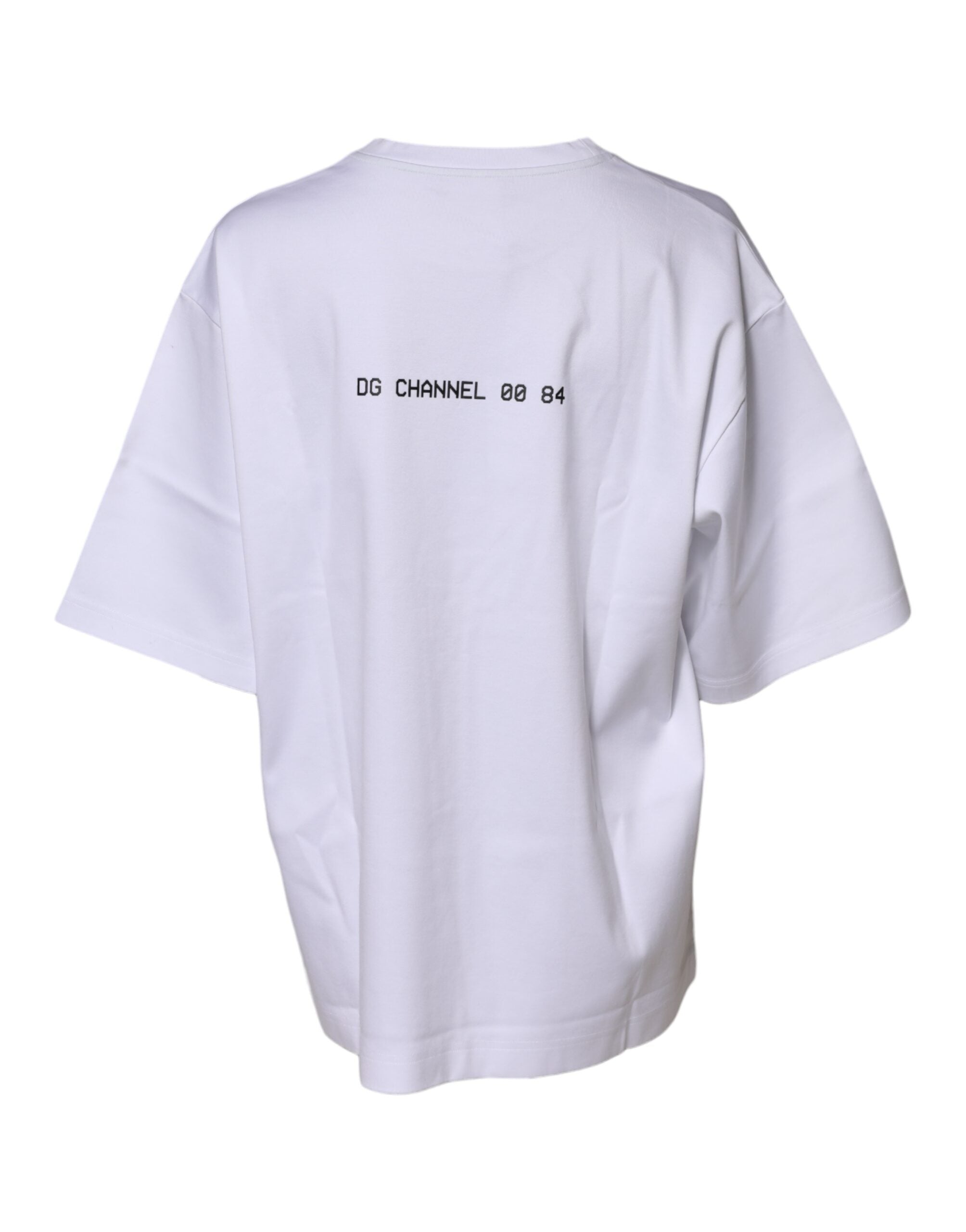 Dolce & Gabbana White Cotton Printed Short Sleeves T-shirt