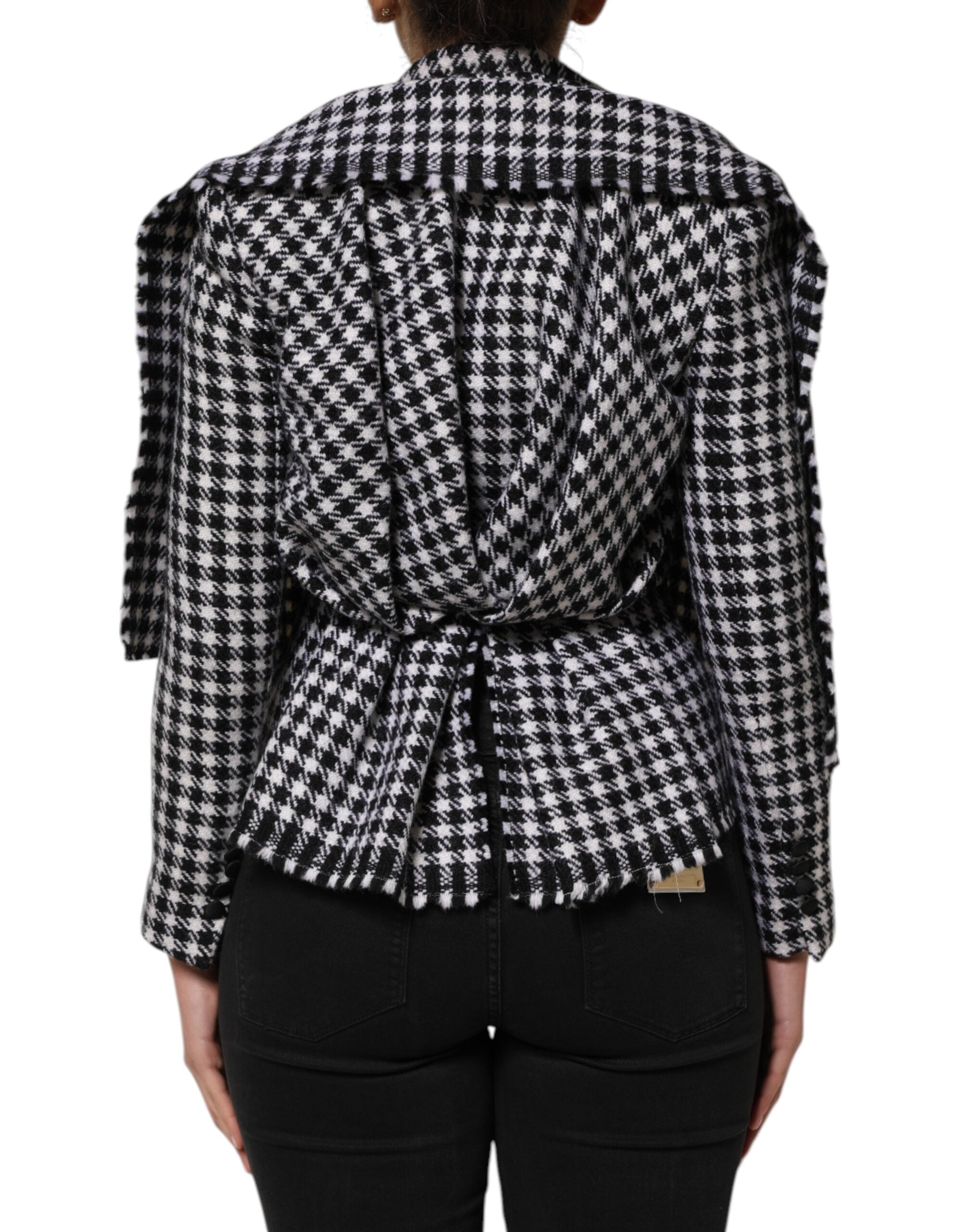 Dolce & Gabbana Multicolor Wool Monochrome Patterned Jacket