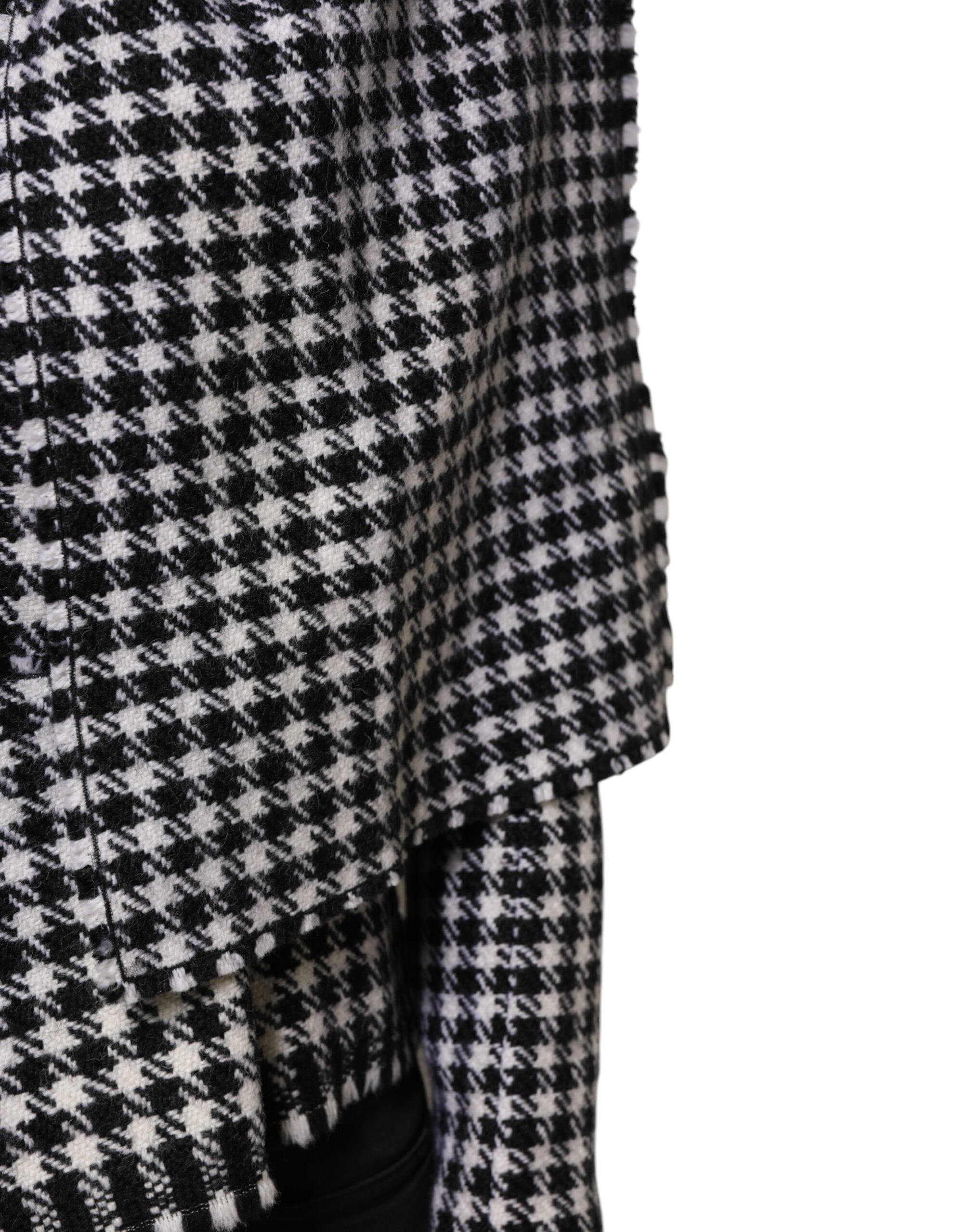 Dolce & Gabbana Multicolor Wool Monochrome Patterned Jacket