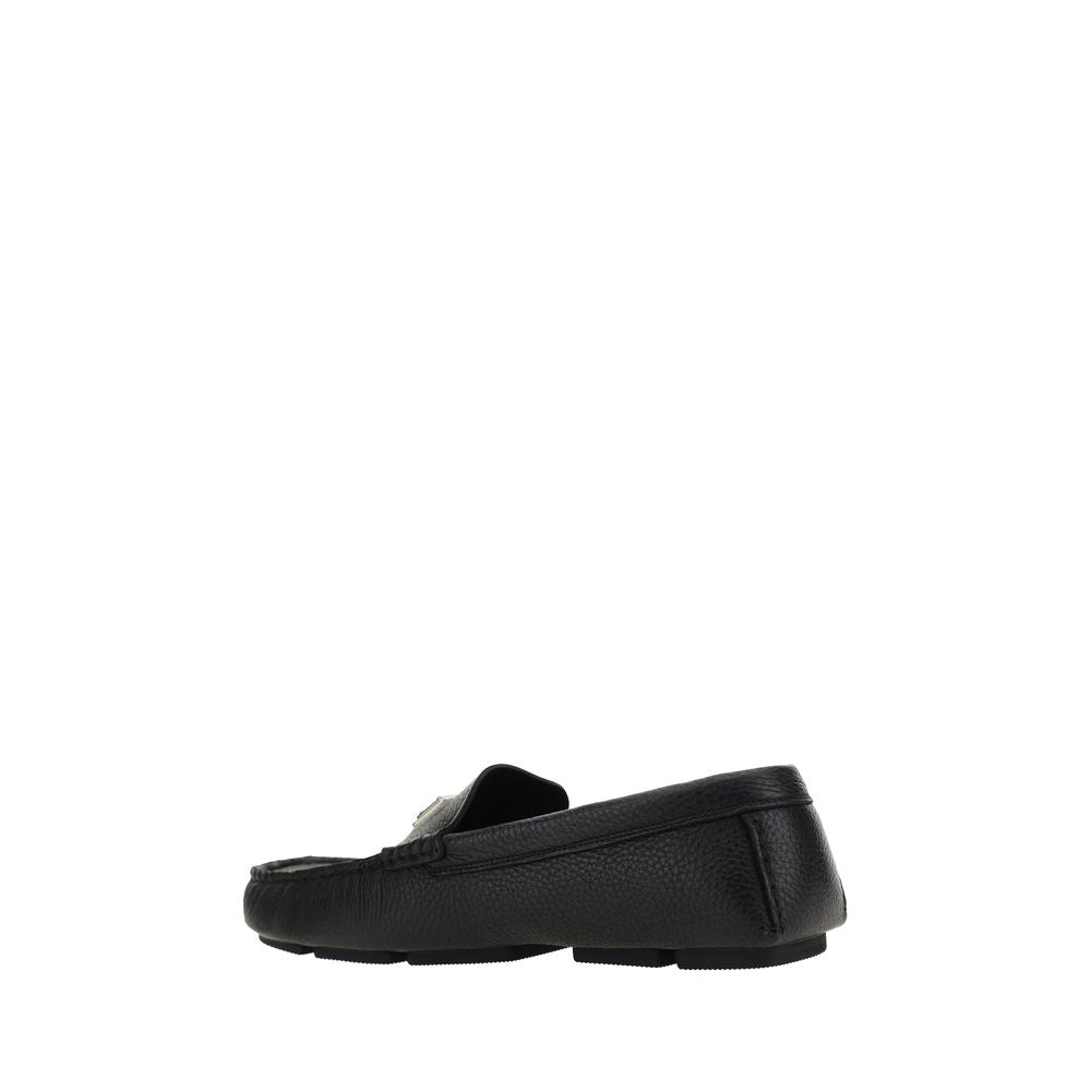 Dolce & Gabbana Black Rubber Slip-On Loafers