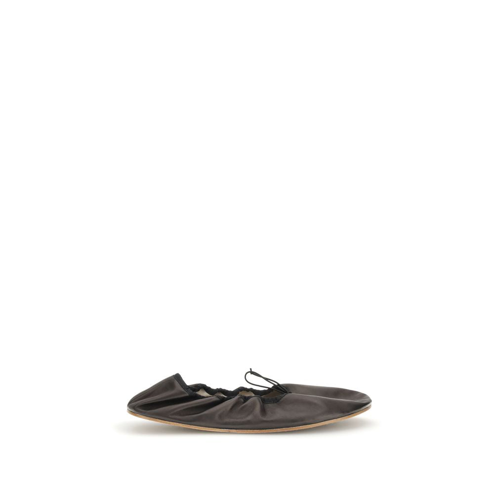 The Row Black Lamb Ovis Aries Aries Ballet Flats