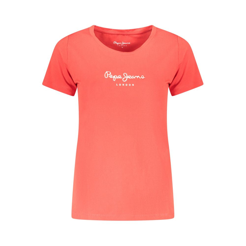 Pepe Jeans Red Cotton Women T-Shirt
