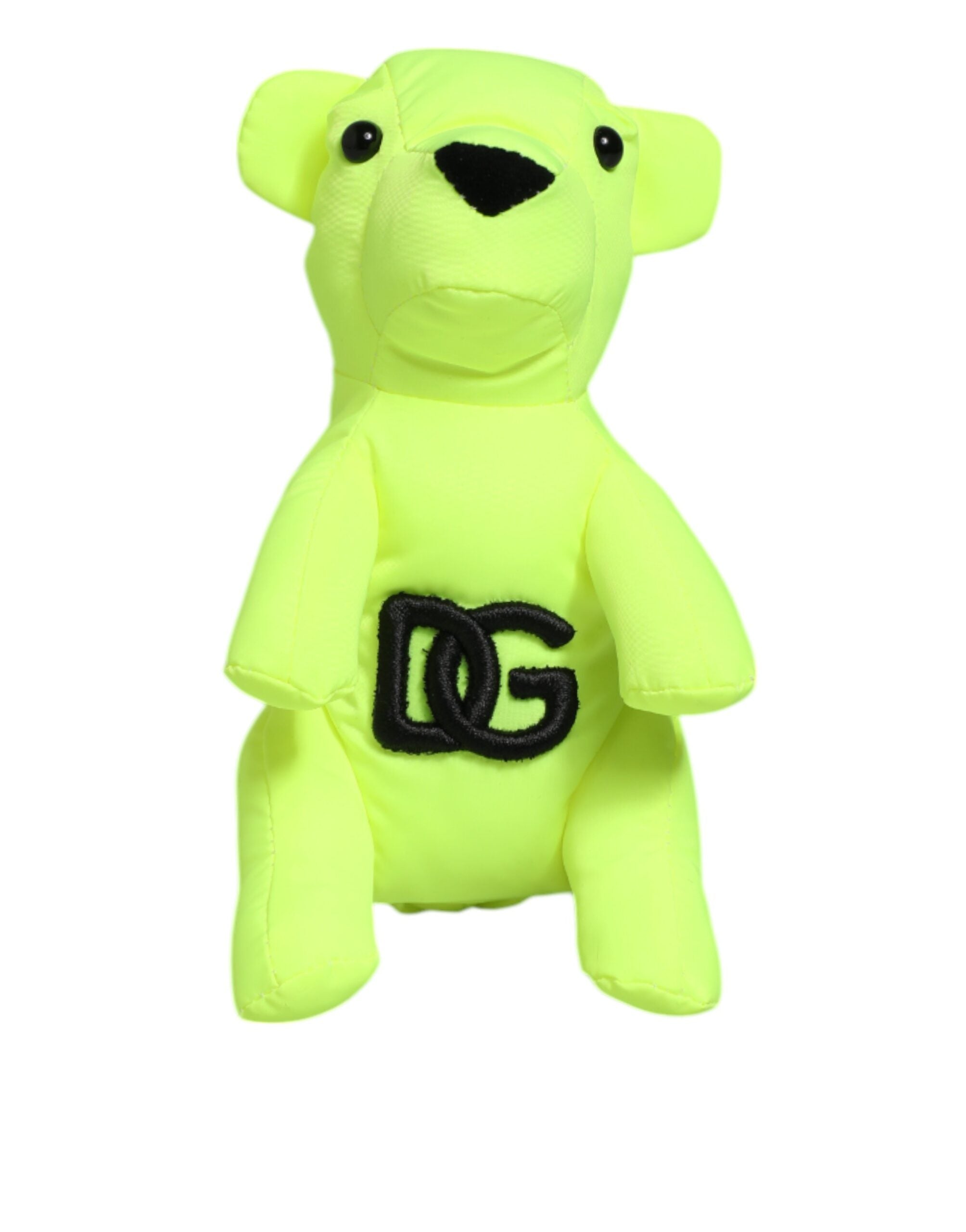 Dolce & Gabbana Neon Green Bear Embroidered Logo Men Keychain Clasp  Keyring