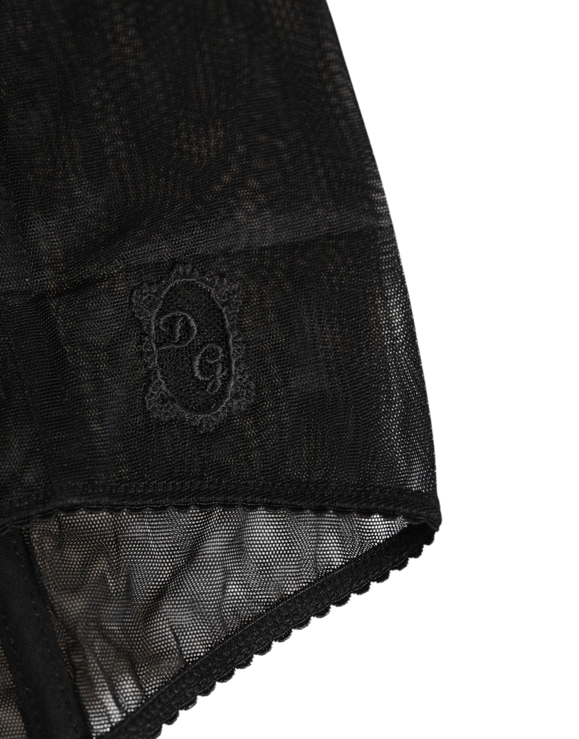 Dolce & Gabbana Black High Waist Mesh Sheer Shapewear Underwear