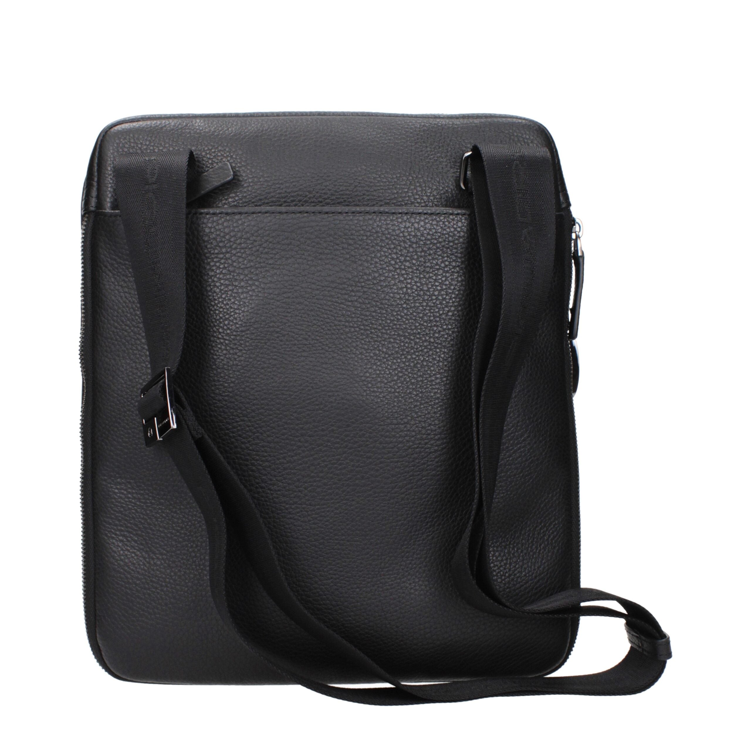 Piquadro Black Leather Crossbody Bag