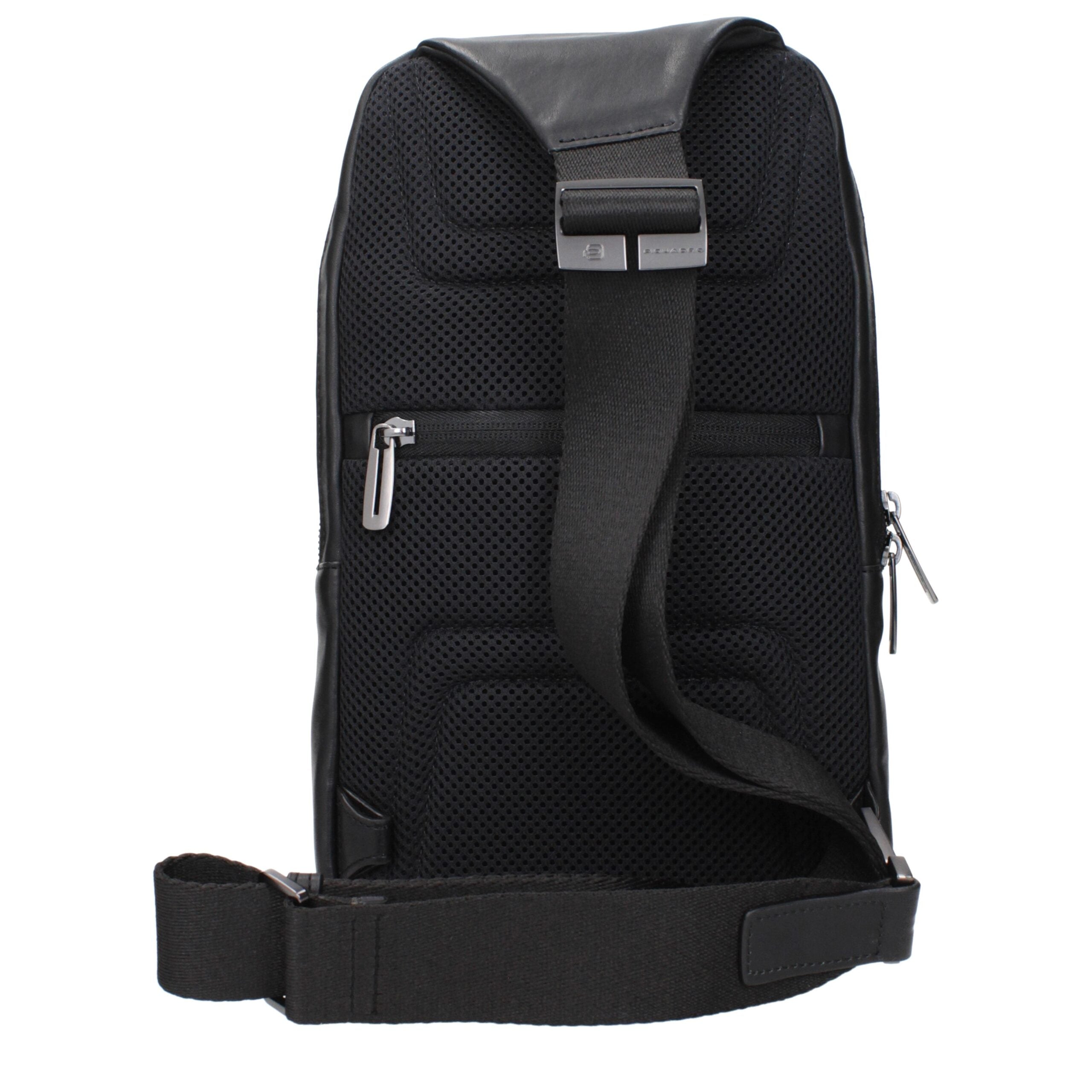 Piquadro Black Leather Crossbody Bag