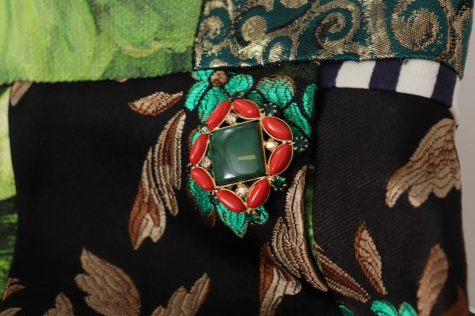 Dolce & Gabbana Multicolor Patchwork A-line Polyester Skirt