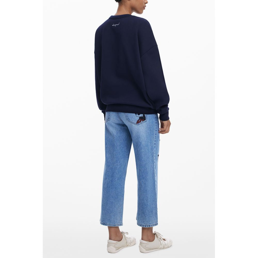 Desigual Blue Cotton Women Sweater