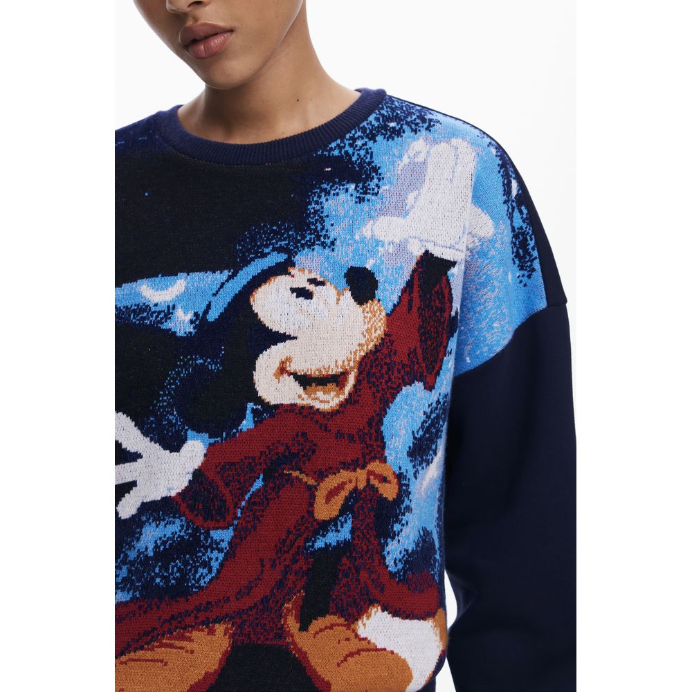 Desigual Blue Cotton Women Sweater