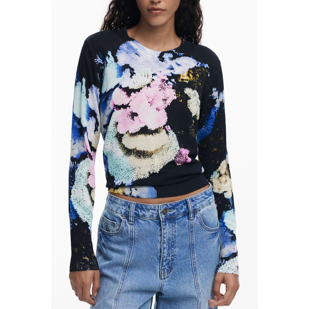 Desigual Black Linen Women Sweater