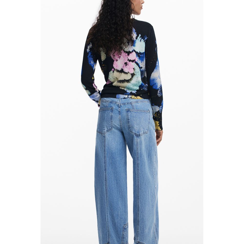 Desigual Black Linen Women Sweater