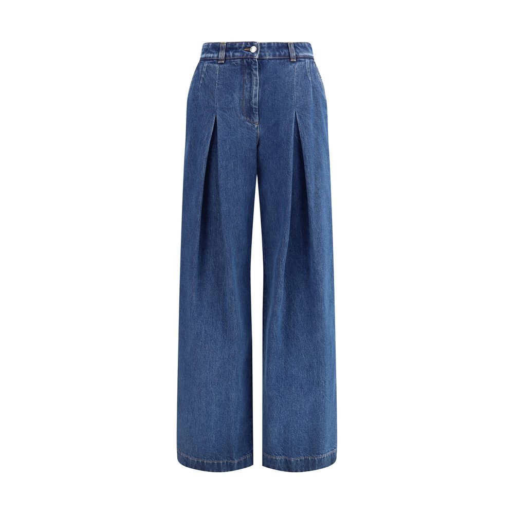 Dolce & Gabbana Blue Cotton Straight-Leg Jeans