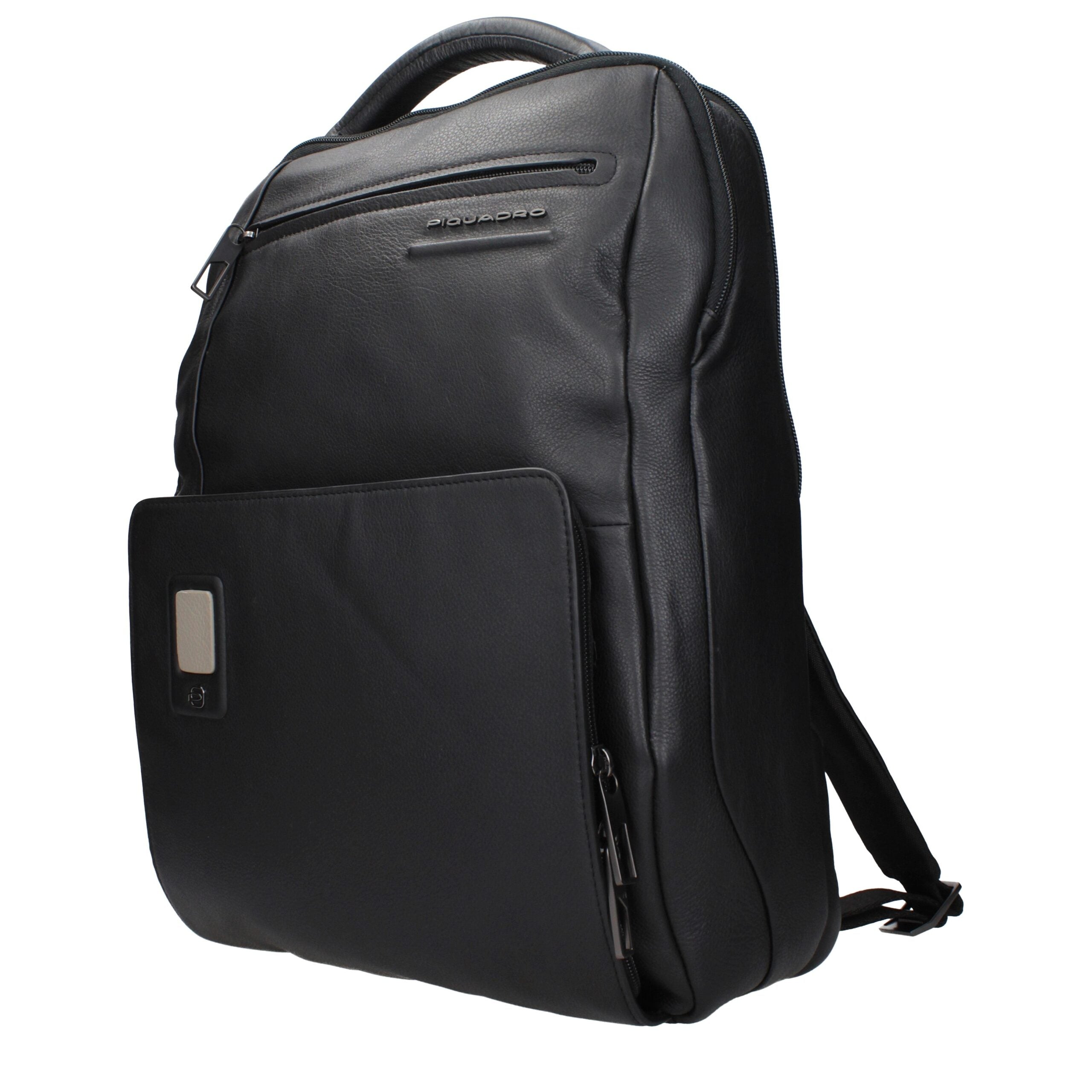 Piquadro Black Leather Backpack