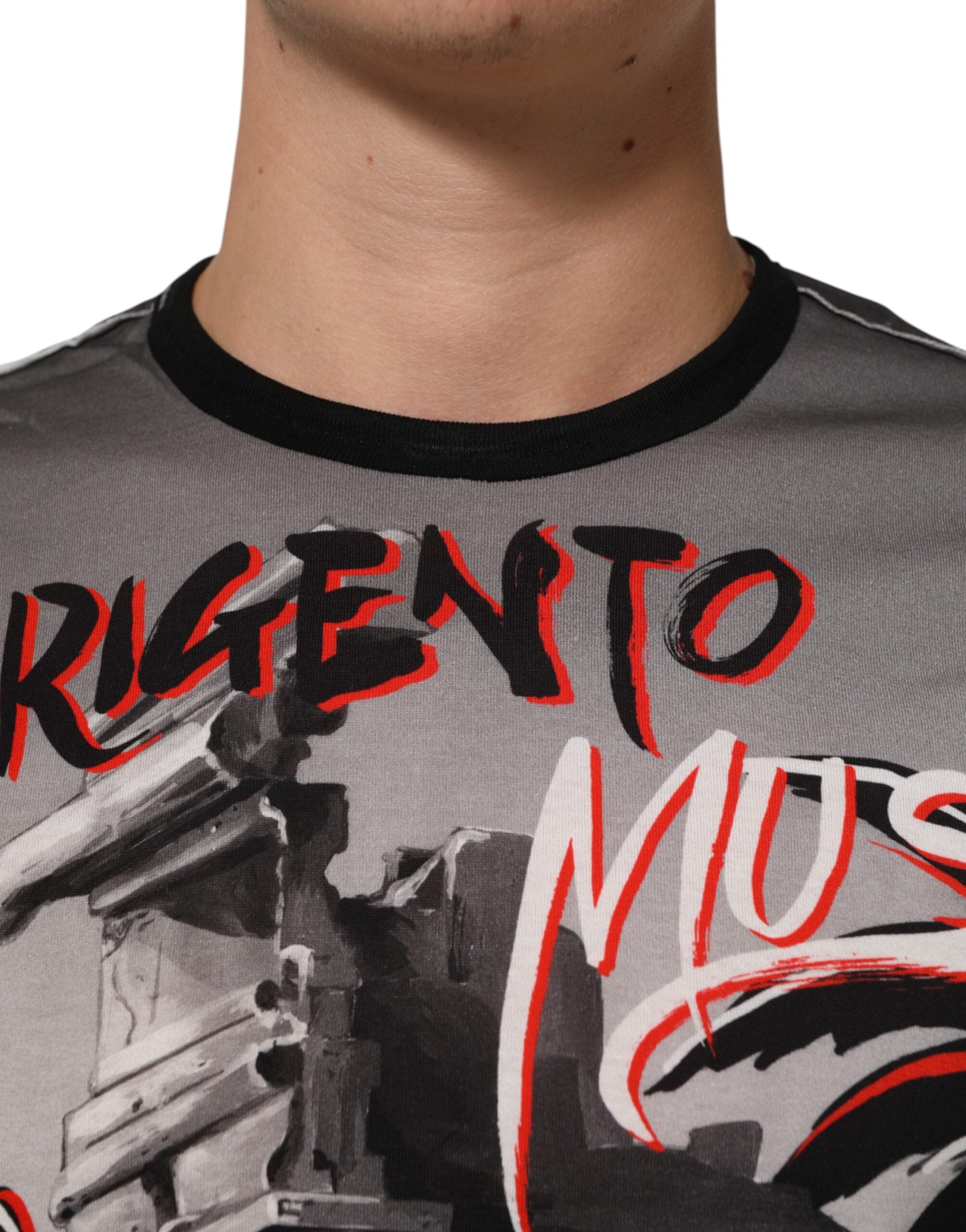 Dolce & Gabbana Multicolor Agrigento Dance Jazz Music Print T-shirt