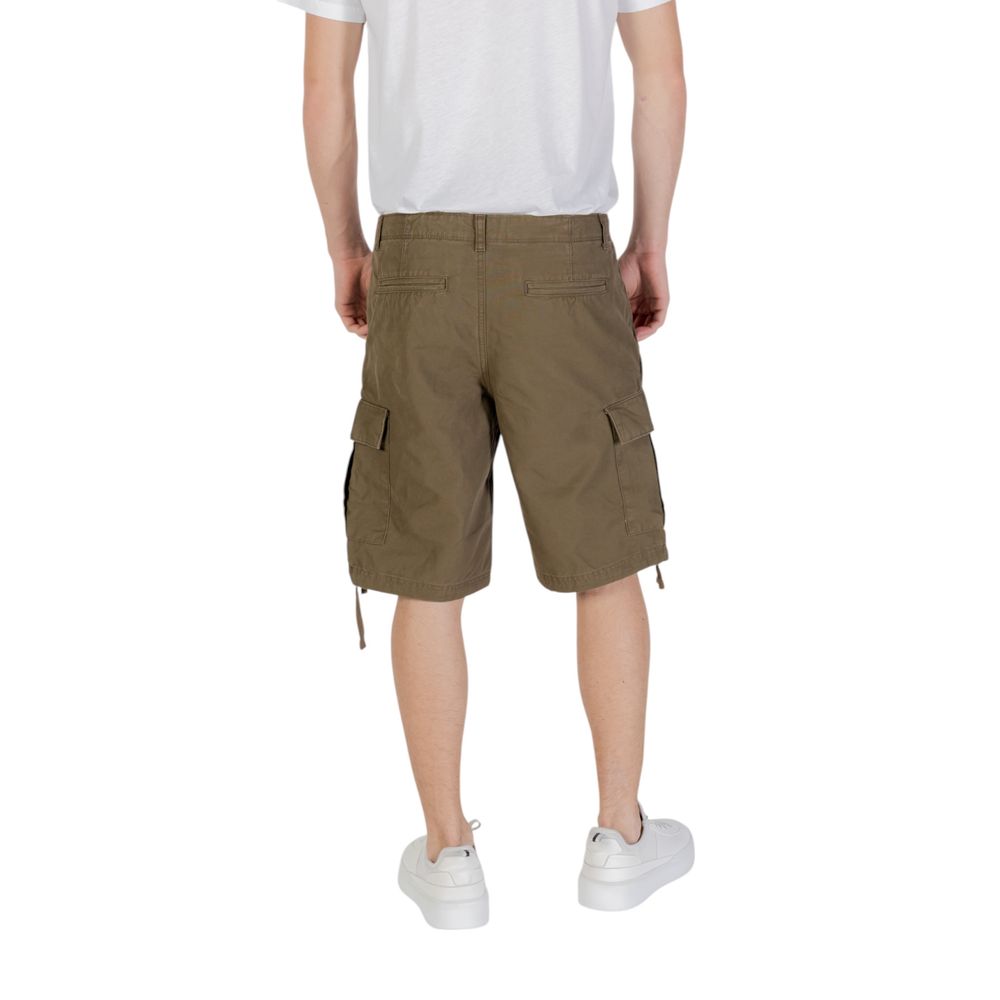 Jack Jones Green Cotton Bermuda Shorts
