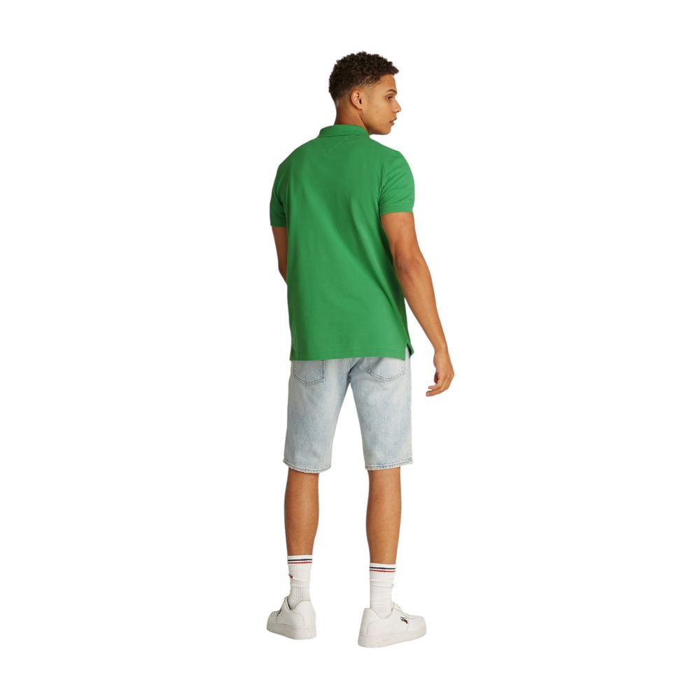 Tommy Hilfiger Jeans Green Cotton Polo Shirt